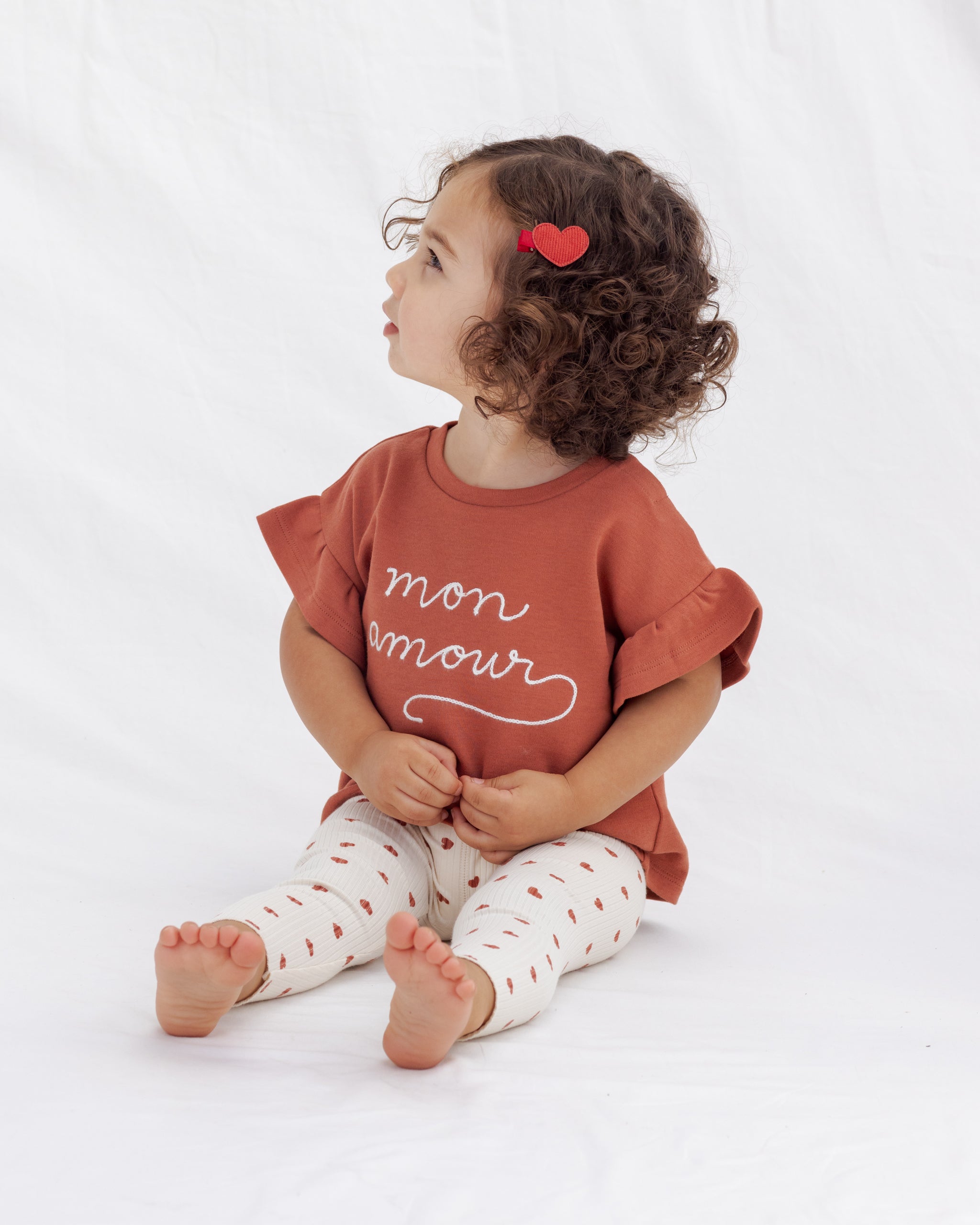 Ribbed Legging || Red Hearts