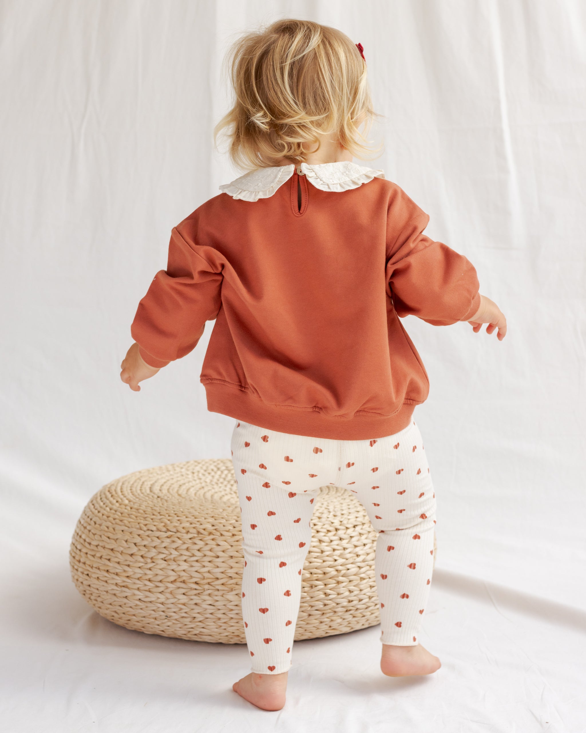 Ribbed Legging || Red Hearts