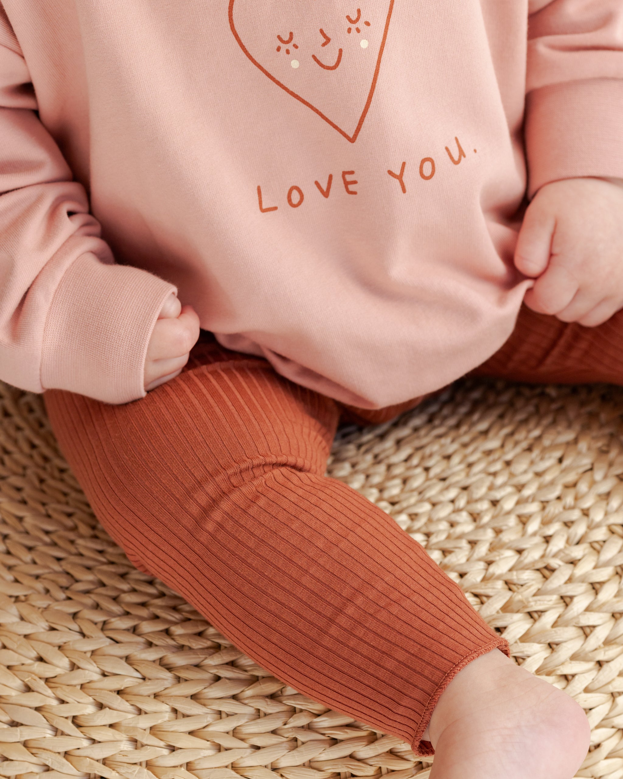Ribbed Legging || Red