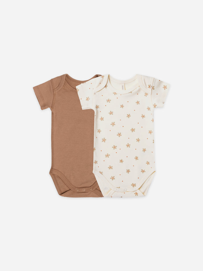 Short sleeve bodysuit, 2 pack | day, dotty floral