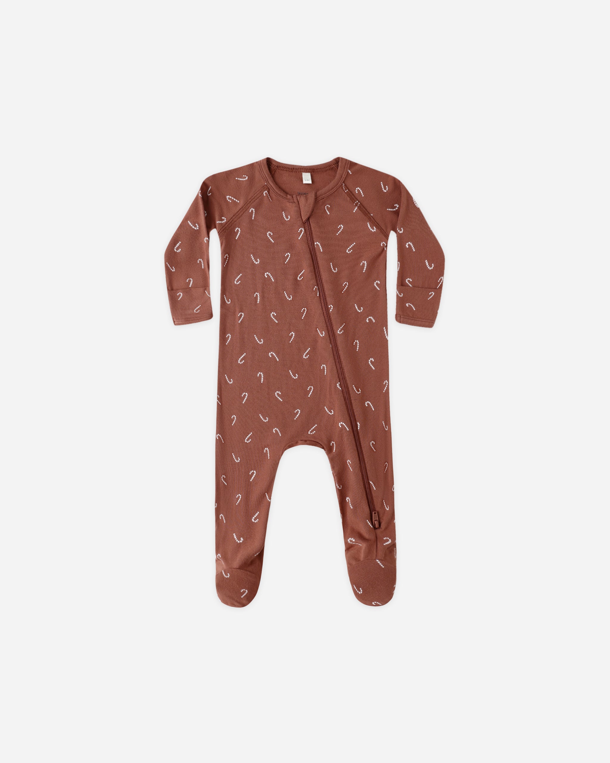 Bamboo Zip Footie || Candy Canes