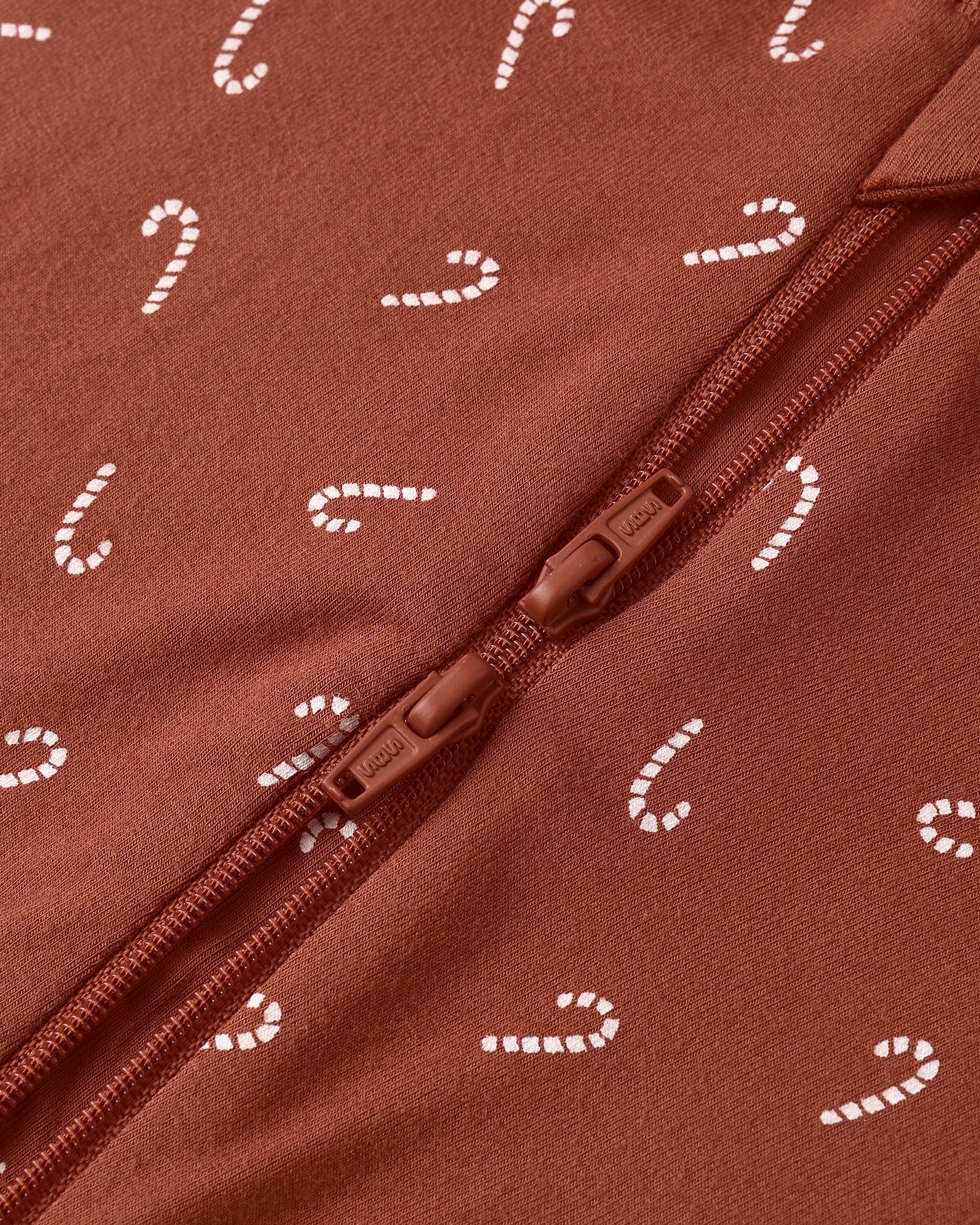 Bamboo Zip Footie || Candy Canes