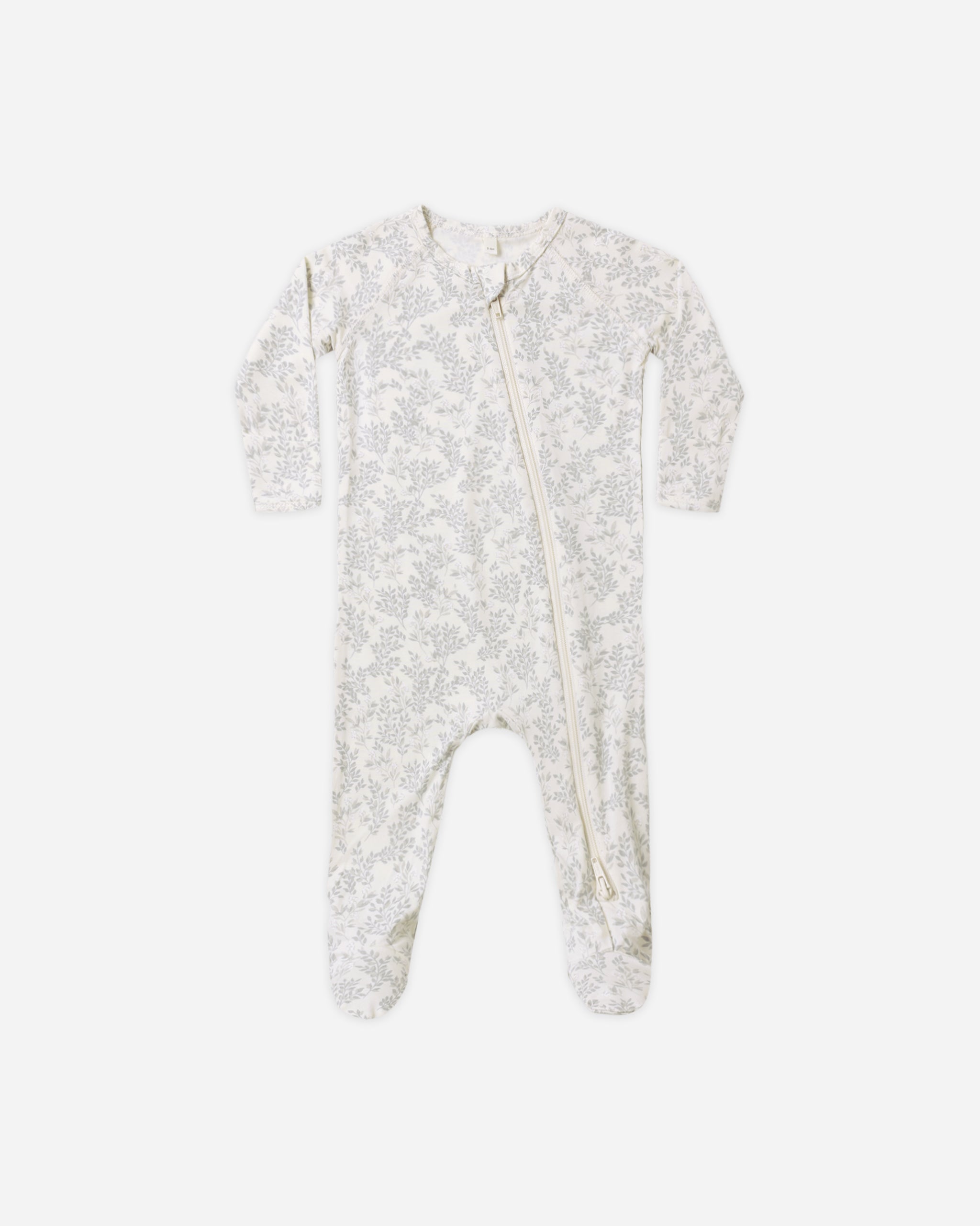 BAMBOO ZIP FOOTIE CLOUD || FLORAL