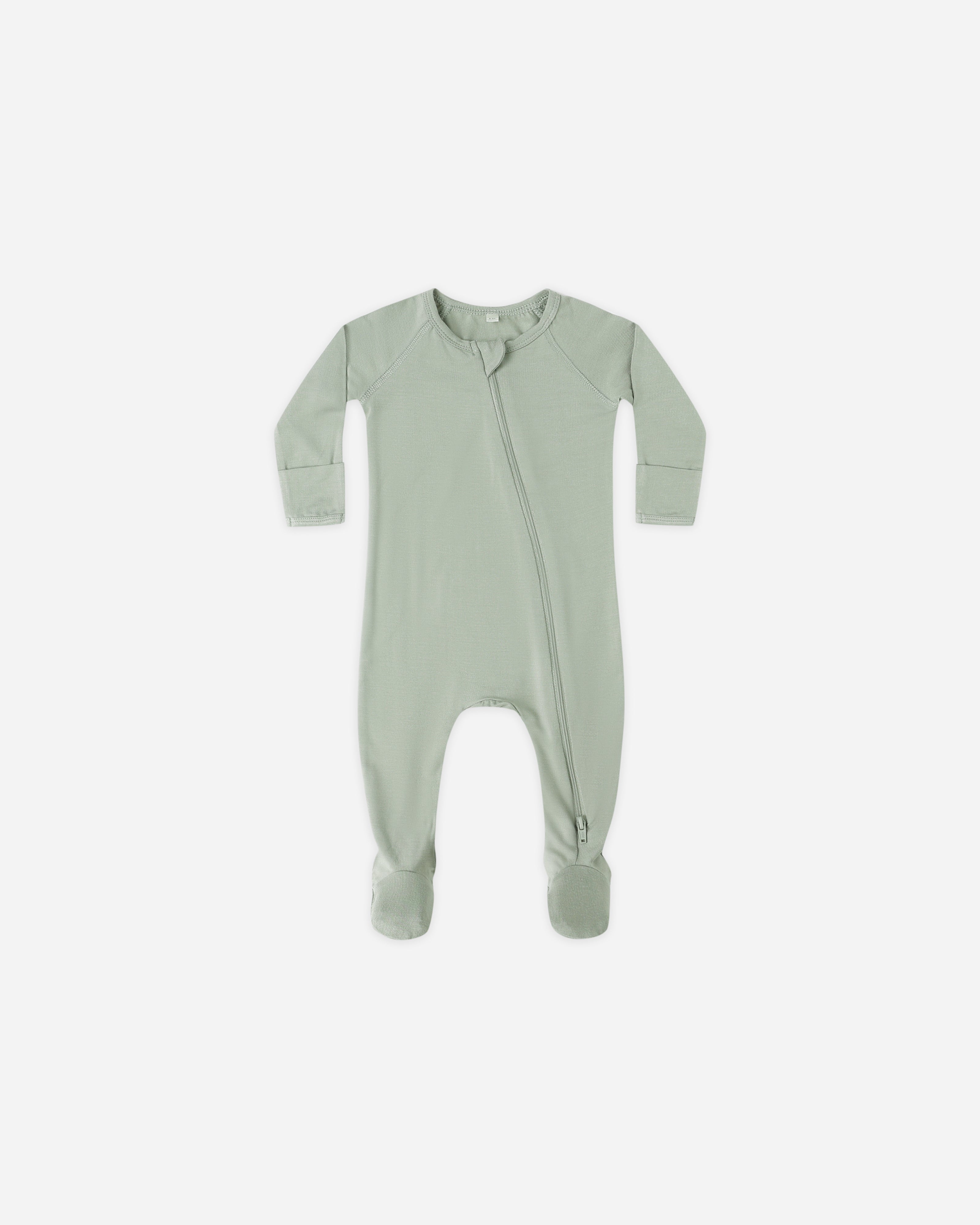 Bamboo Zip Footie || Fern - LAST INE 12/18M