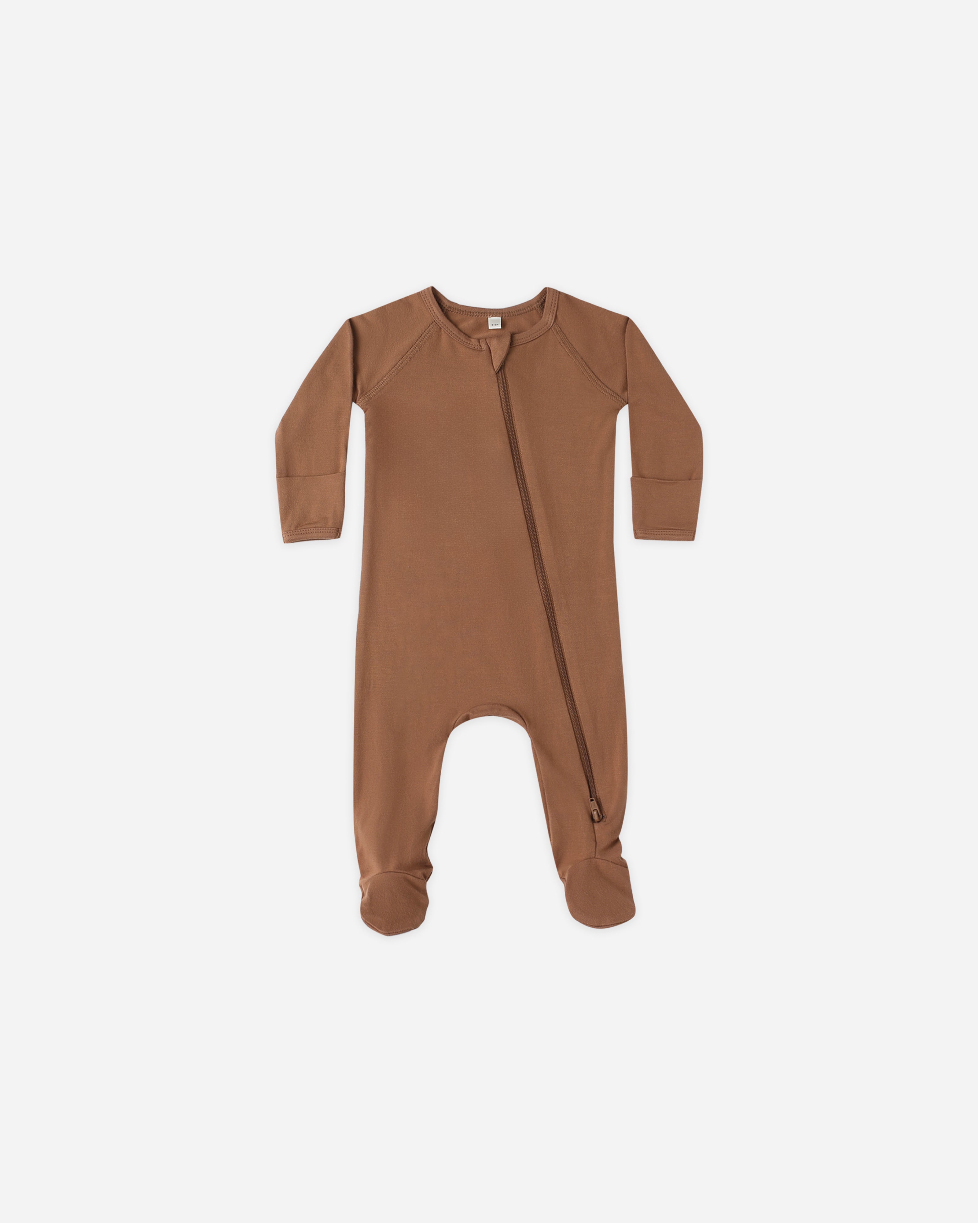 Bamboo Zip Footie || Cedar