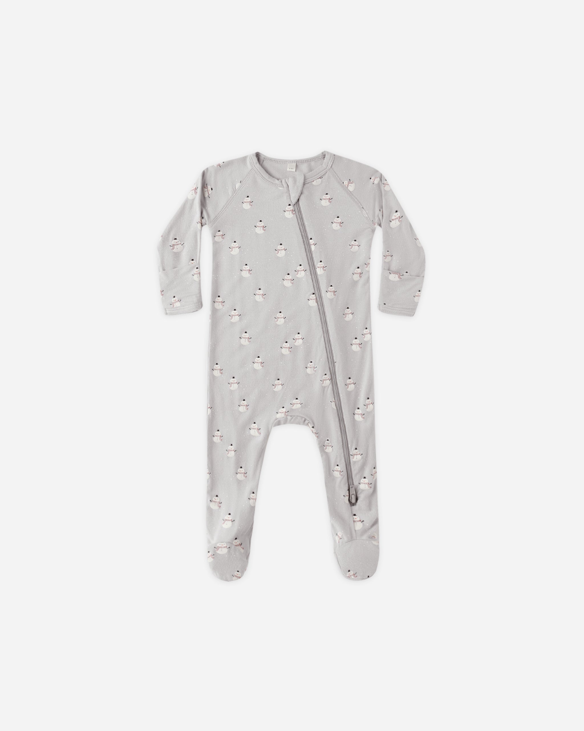 Bamboo Zip Footie || Snowmen