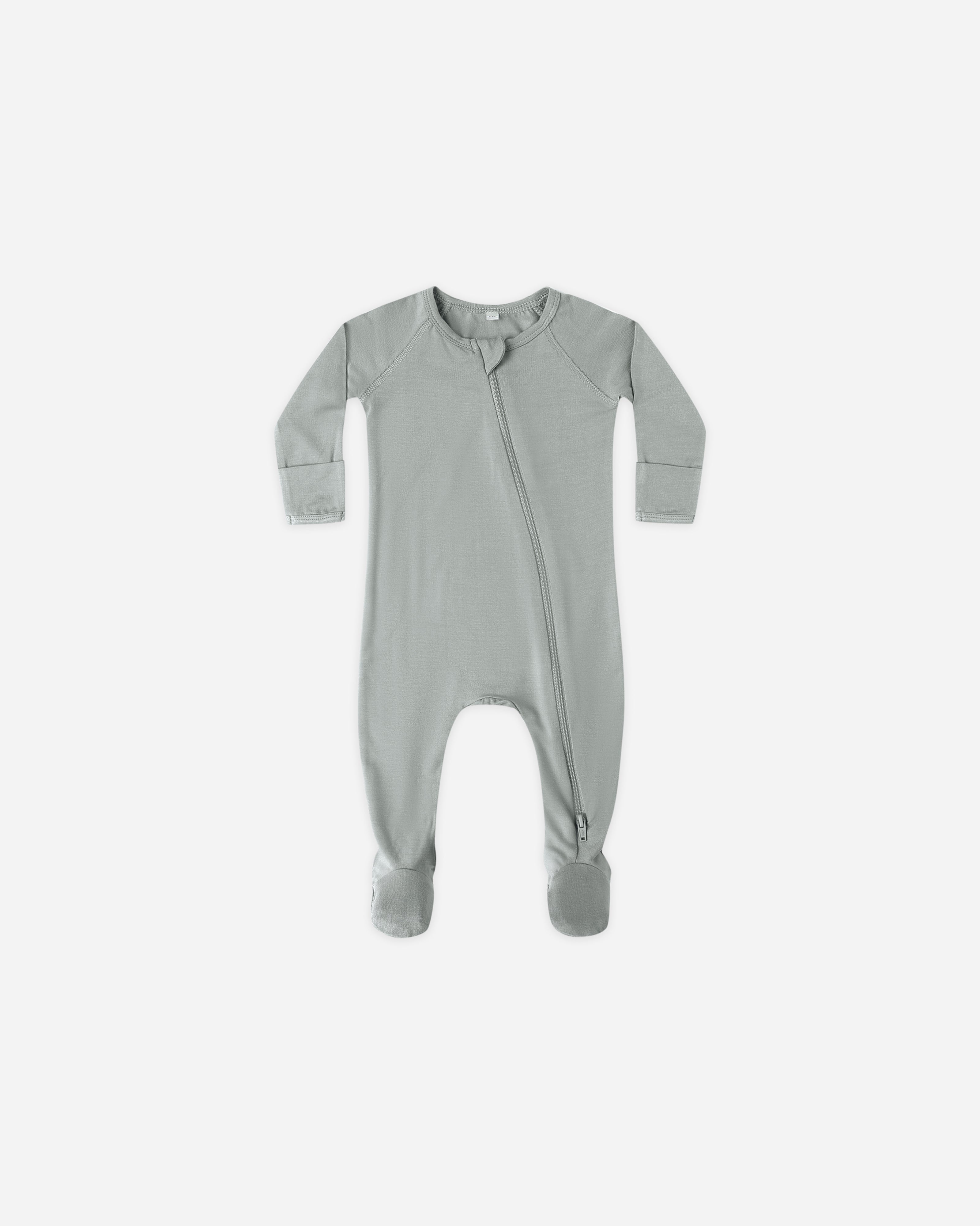 Bamboo Zip Footie || Steel Blue - LAST 12/18M