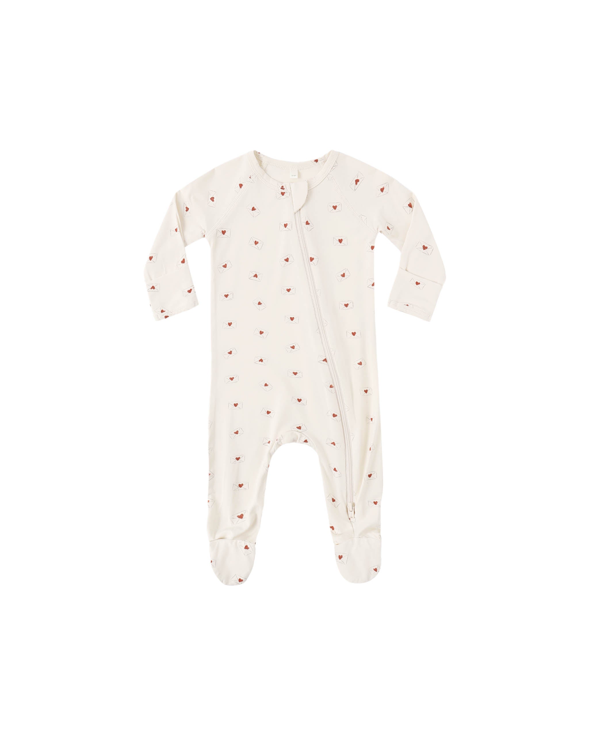 Bamboo Zip Footie || Valentine