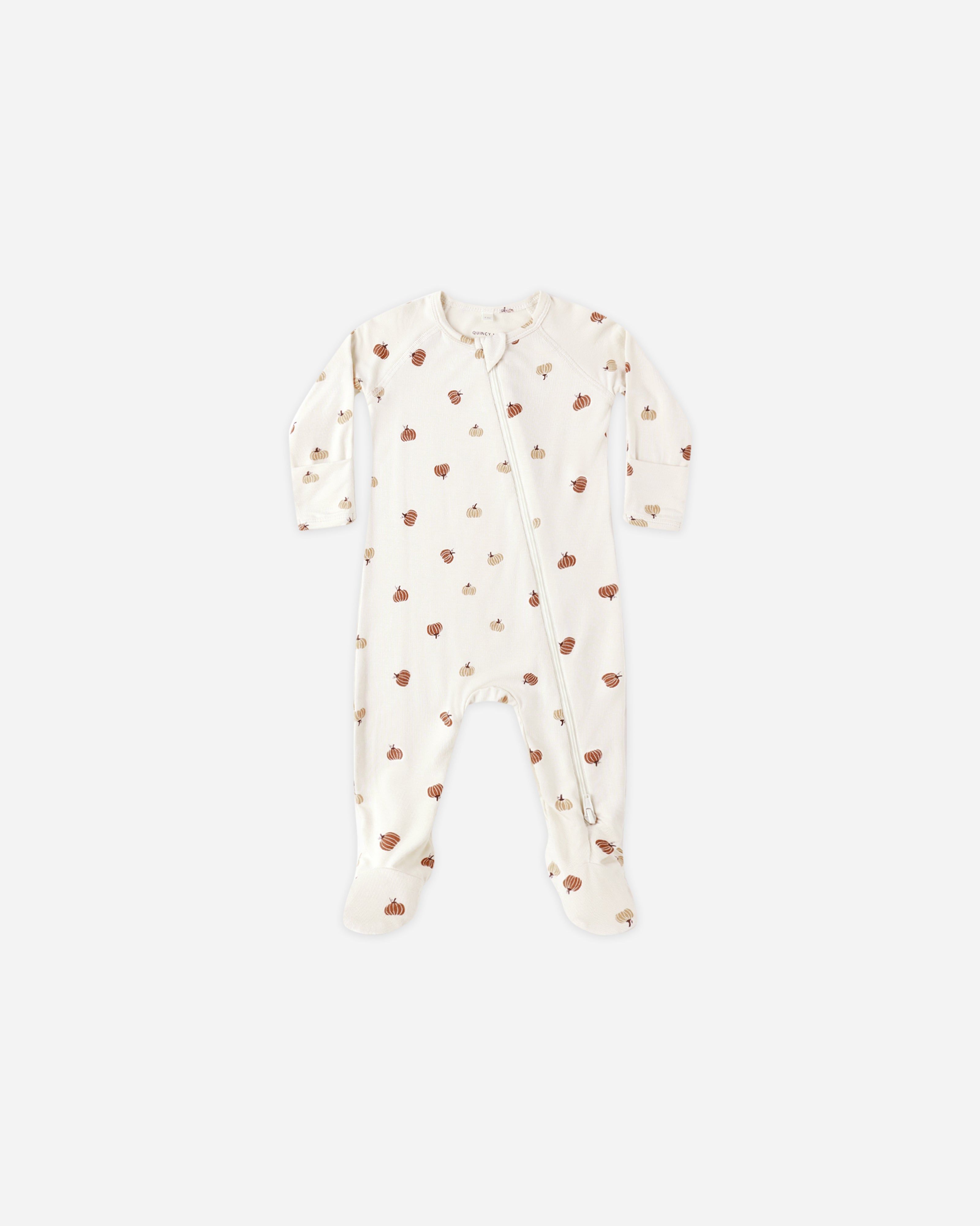 Bamboo Zip Footie || Pumpkins