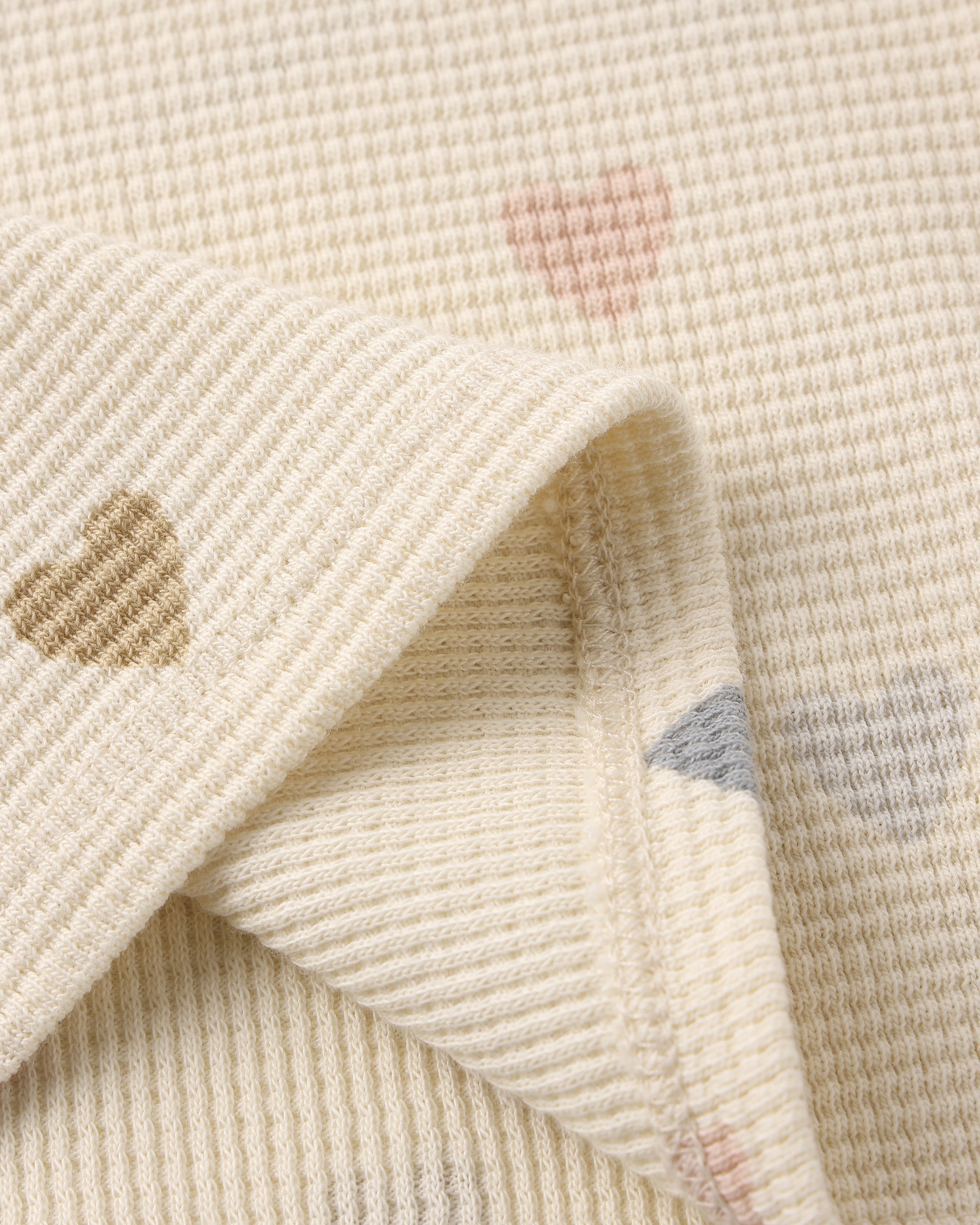 Waffle Tee + Short Set Confetti Hearts