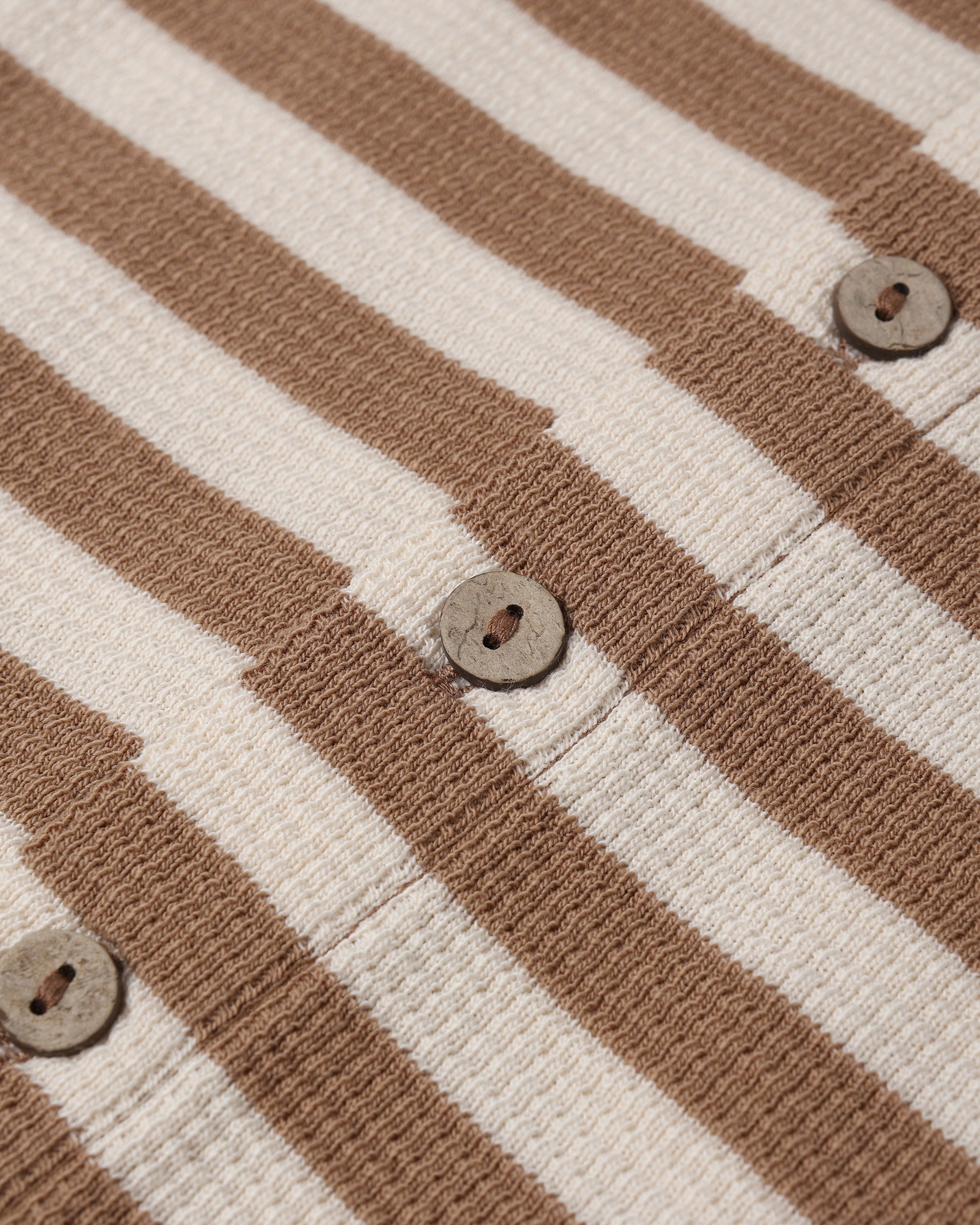 Waffle Long Sleeve Jumpsuit || Harvest Stripe