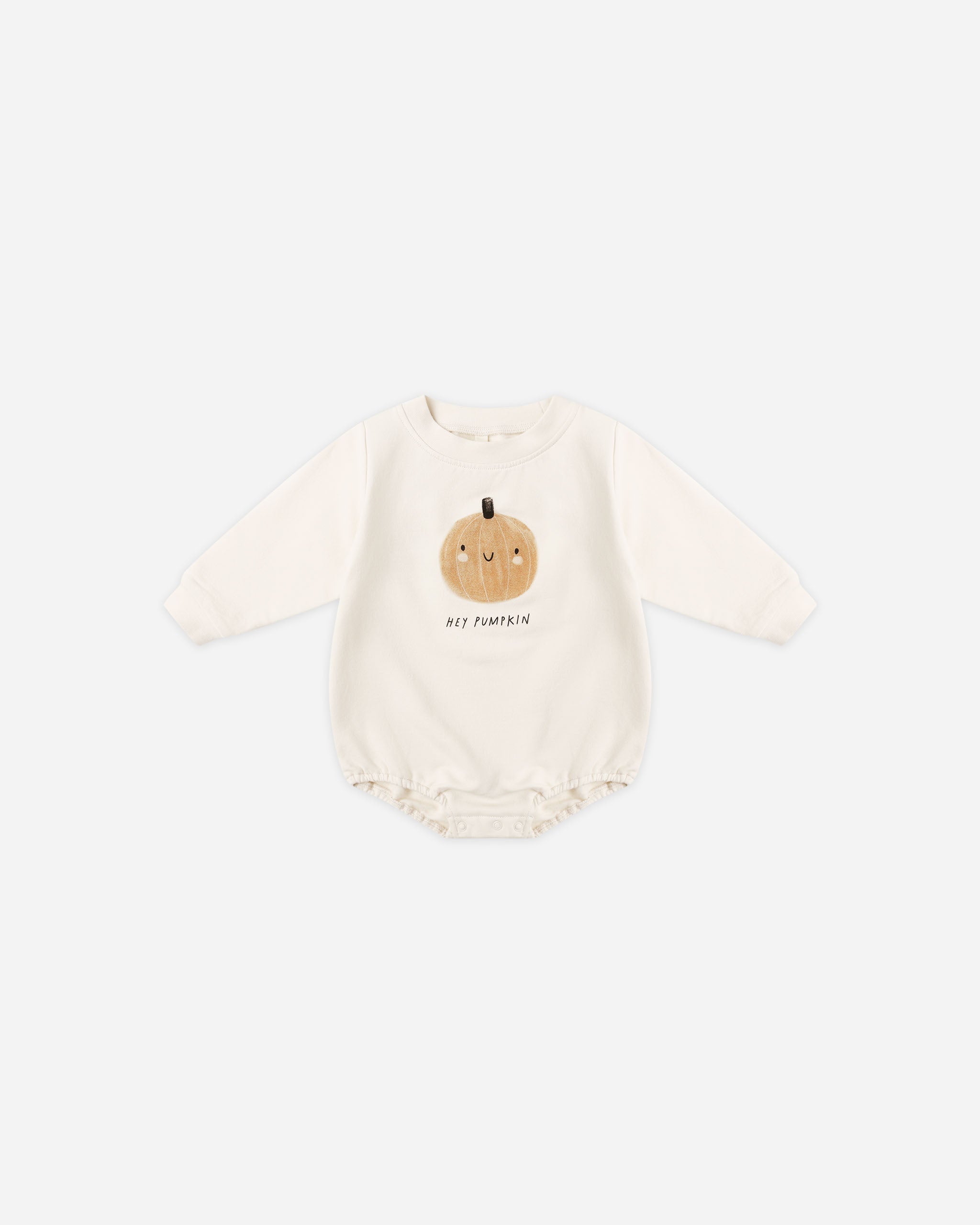 Crewneck Bubble Romper || Pumpkin - LAST 0/3M & 12/18M