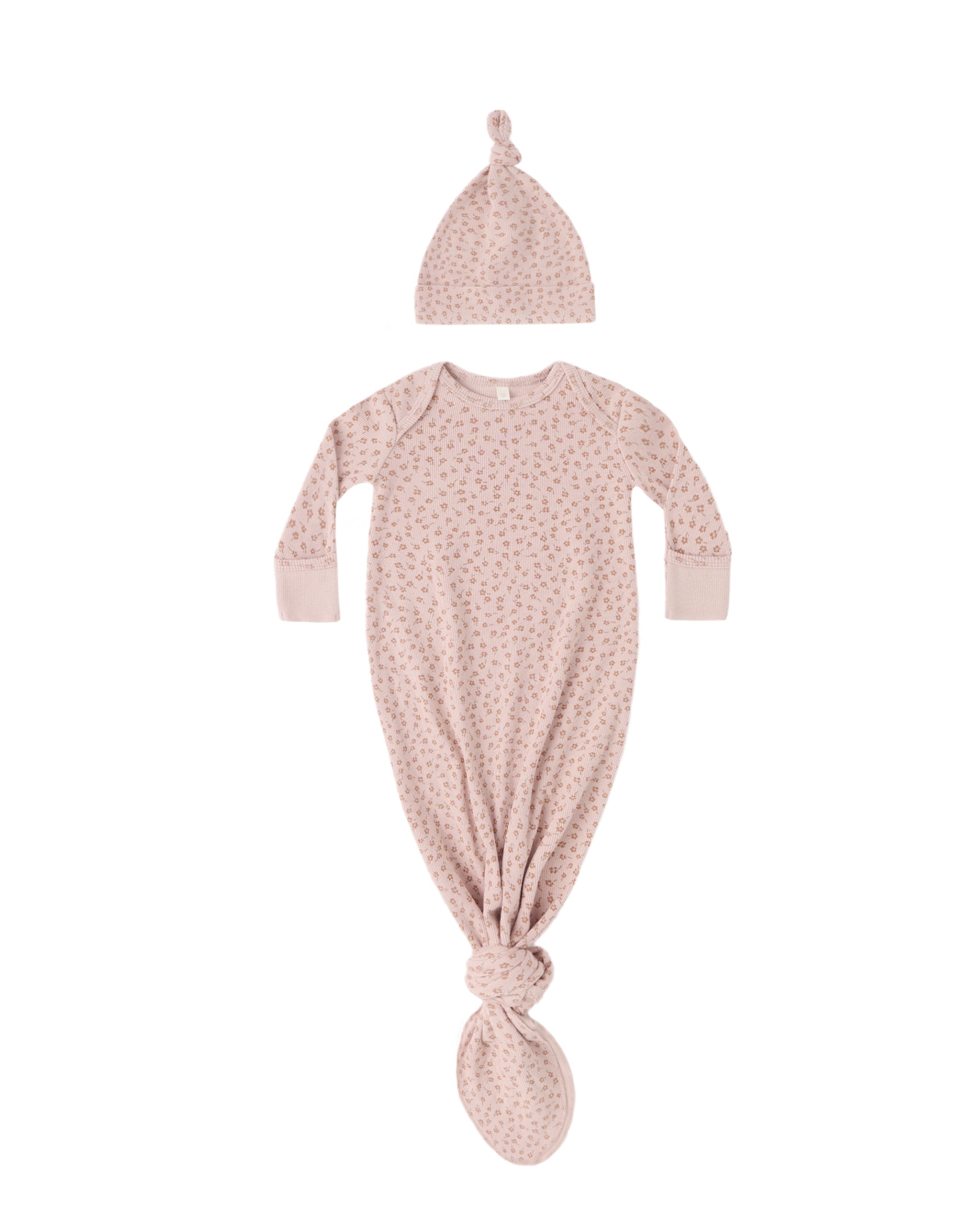 Knotted Baby Gown + Hat Set || Posy