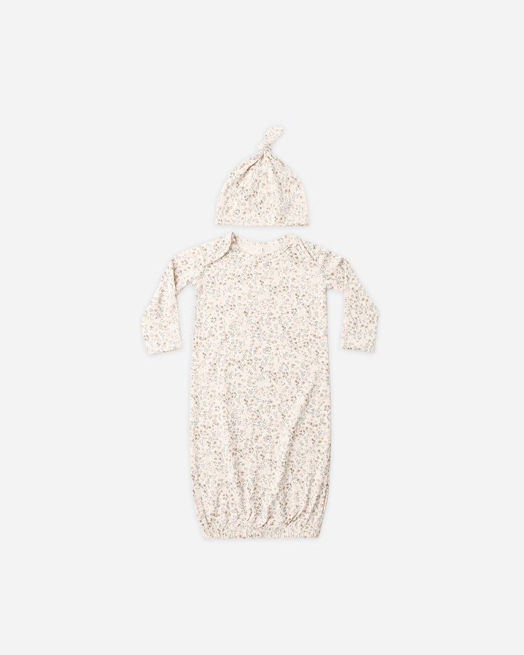 Bamboo Baby Gown + Hat Set || Bloom
