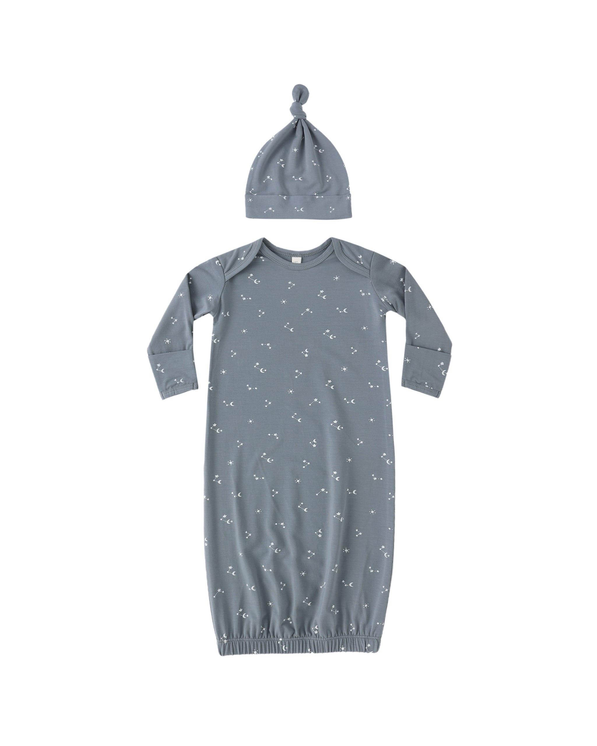 Bamboo Baby Gown + Hat Set || Starlight