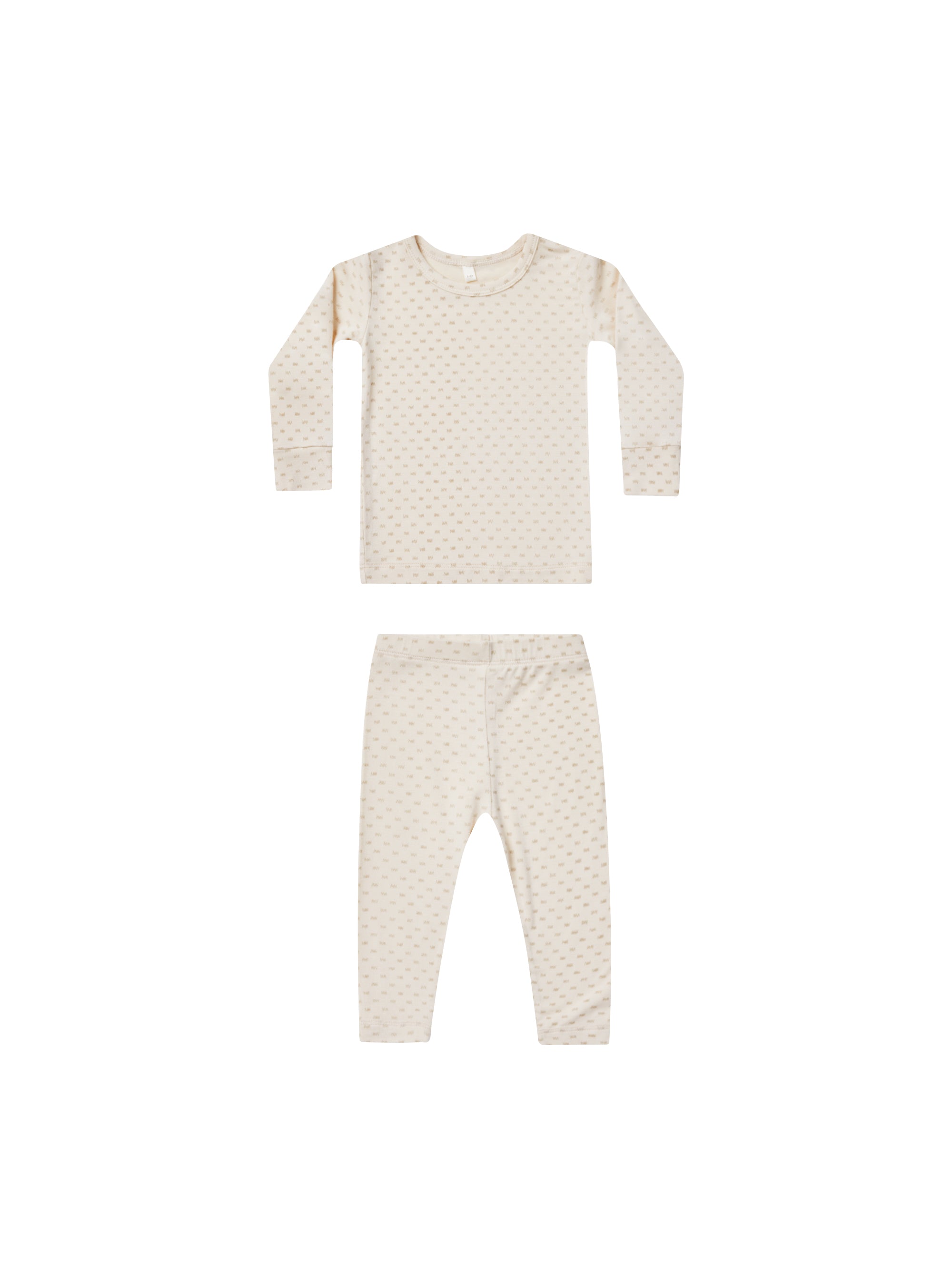 Bamboo Long Sleeve Pajama Set || Oat Check