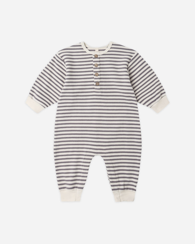 RELAXED JUMPSUIT || SLATE STRIPE