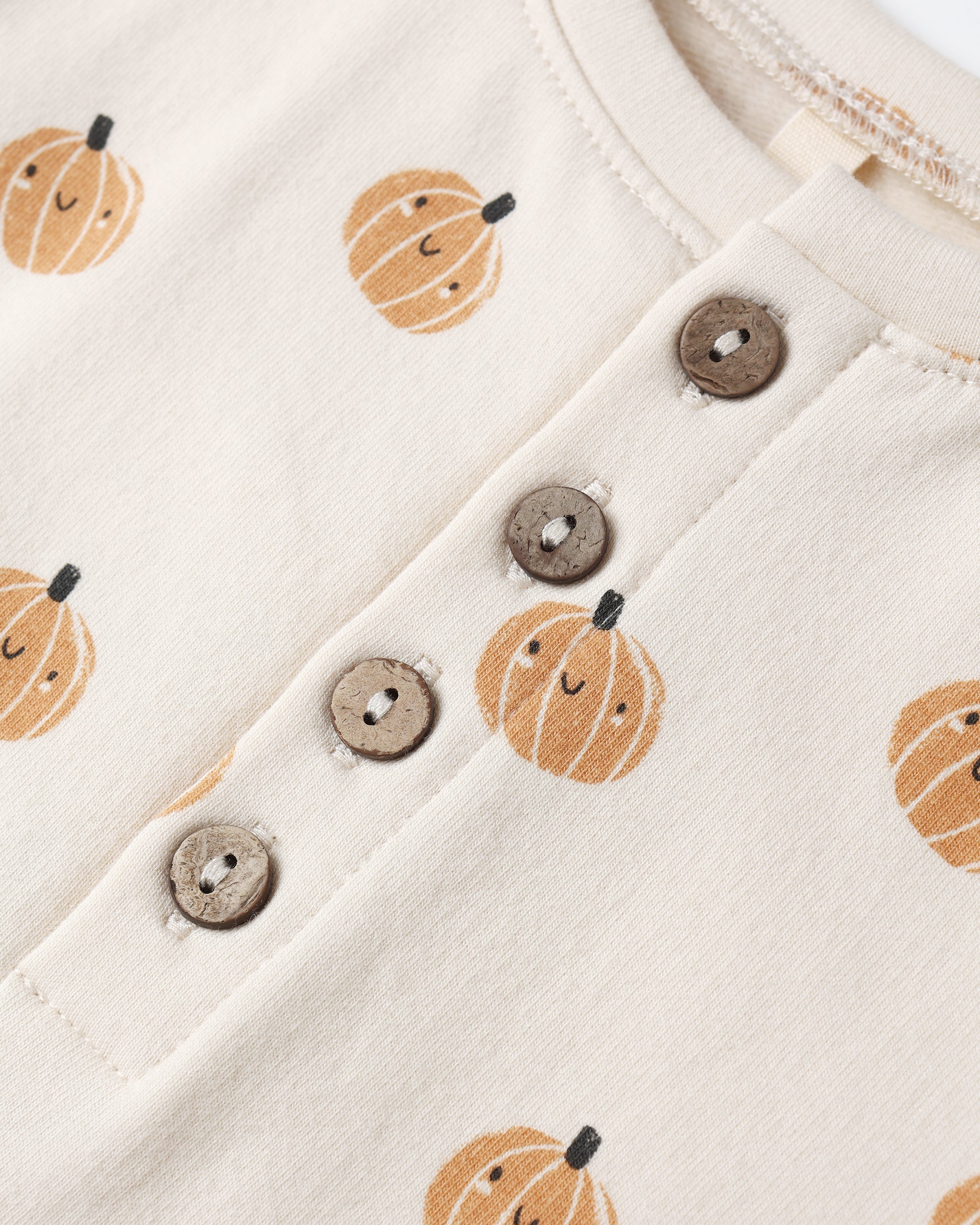 Relaxed Fleece Jumpsuit || Smiley Pumpkins