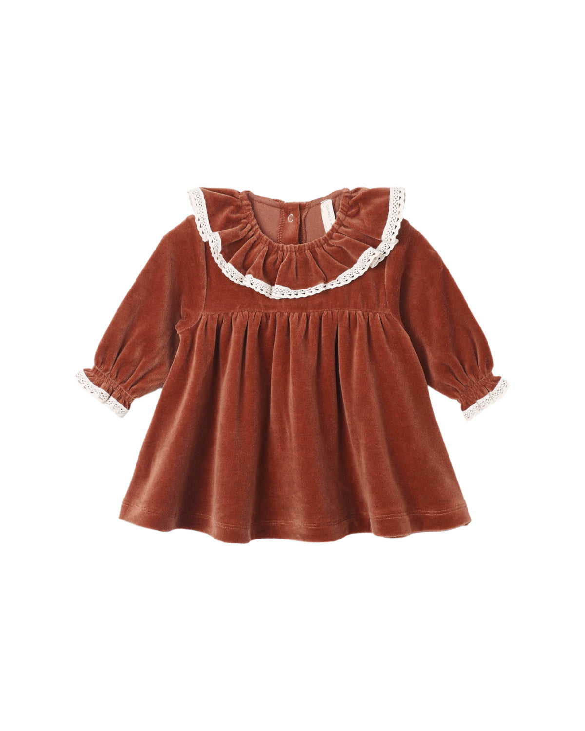 Velour Baby Dress || Redwood