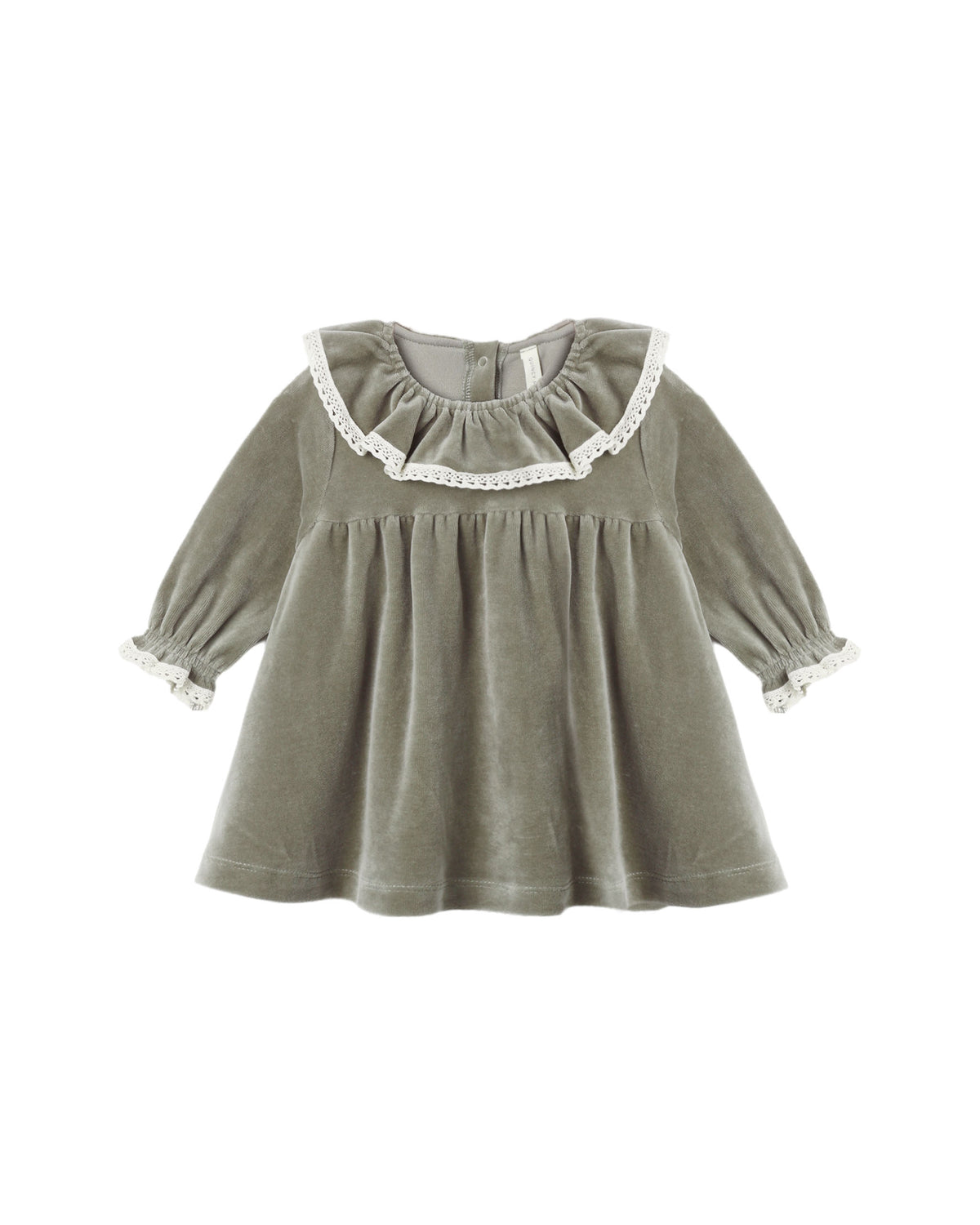 Velour Baby Dress || Spruce