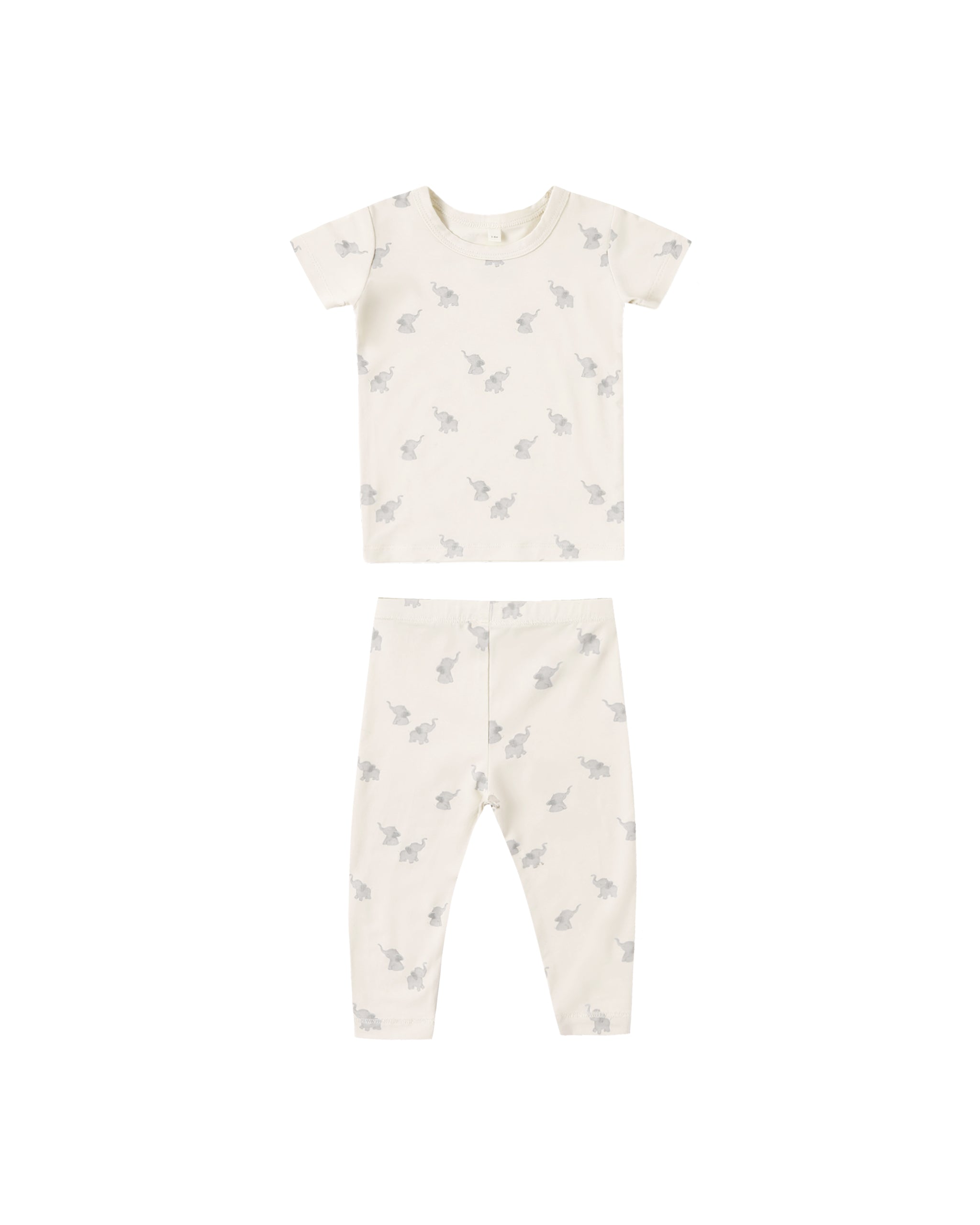 Bamboo Short Sleeve Pajama Set || Elephants