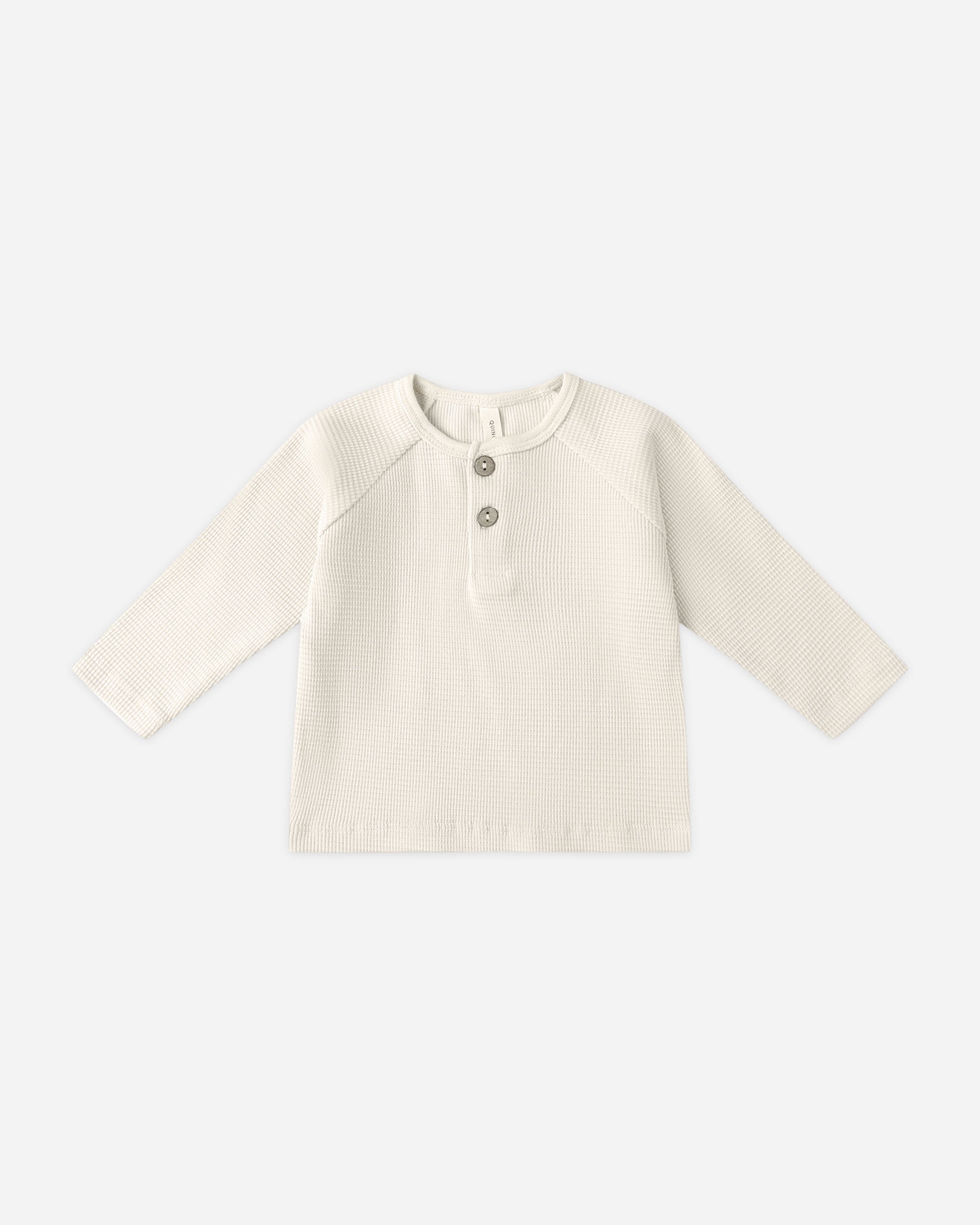 Henley Knit Top || Natural