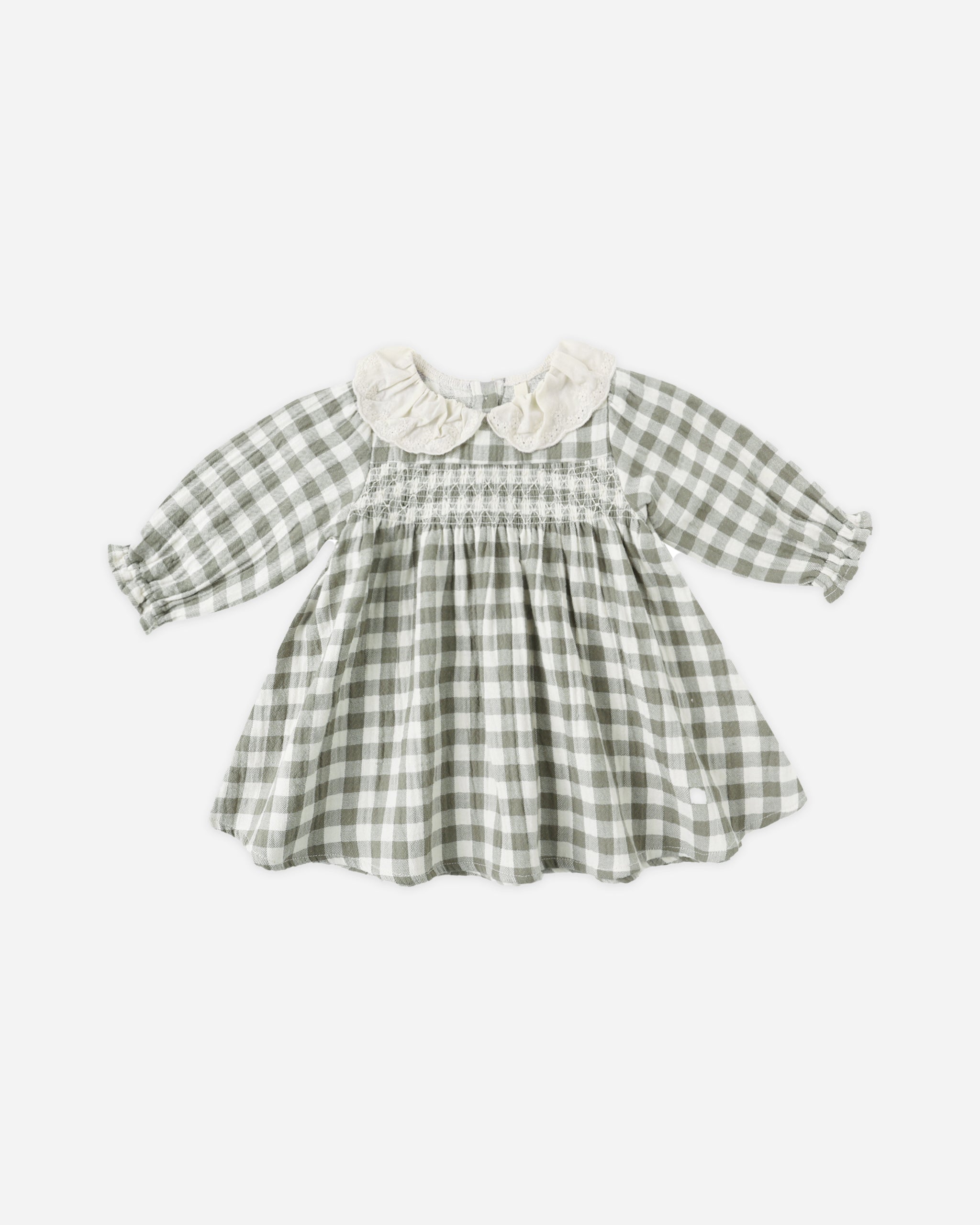Callie Dress - Forest Check - 6-12M Callie Dress - Forest Check - 6-12M