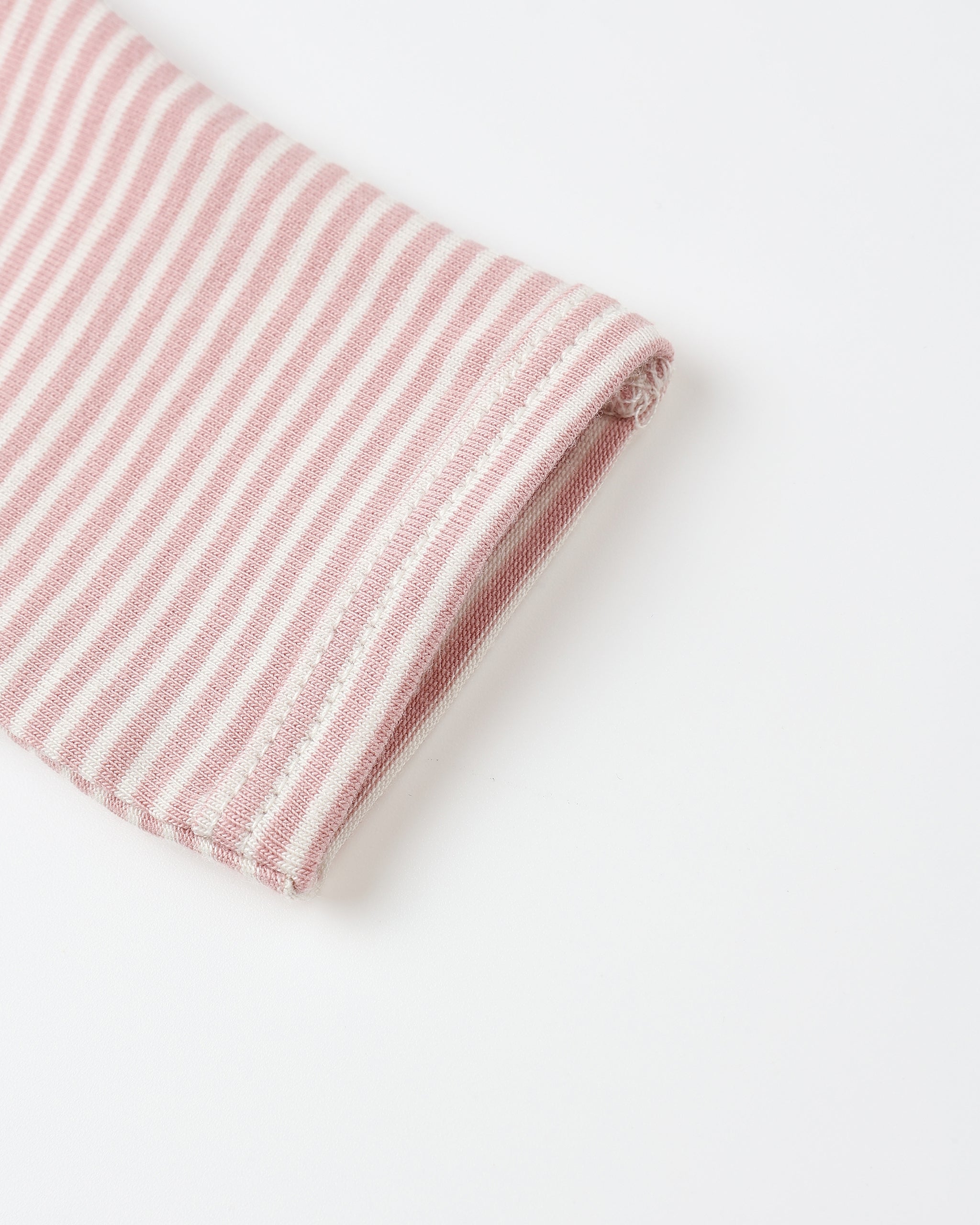 Side Snap Bodysuit + Pant Set || Rose Micro Stripe