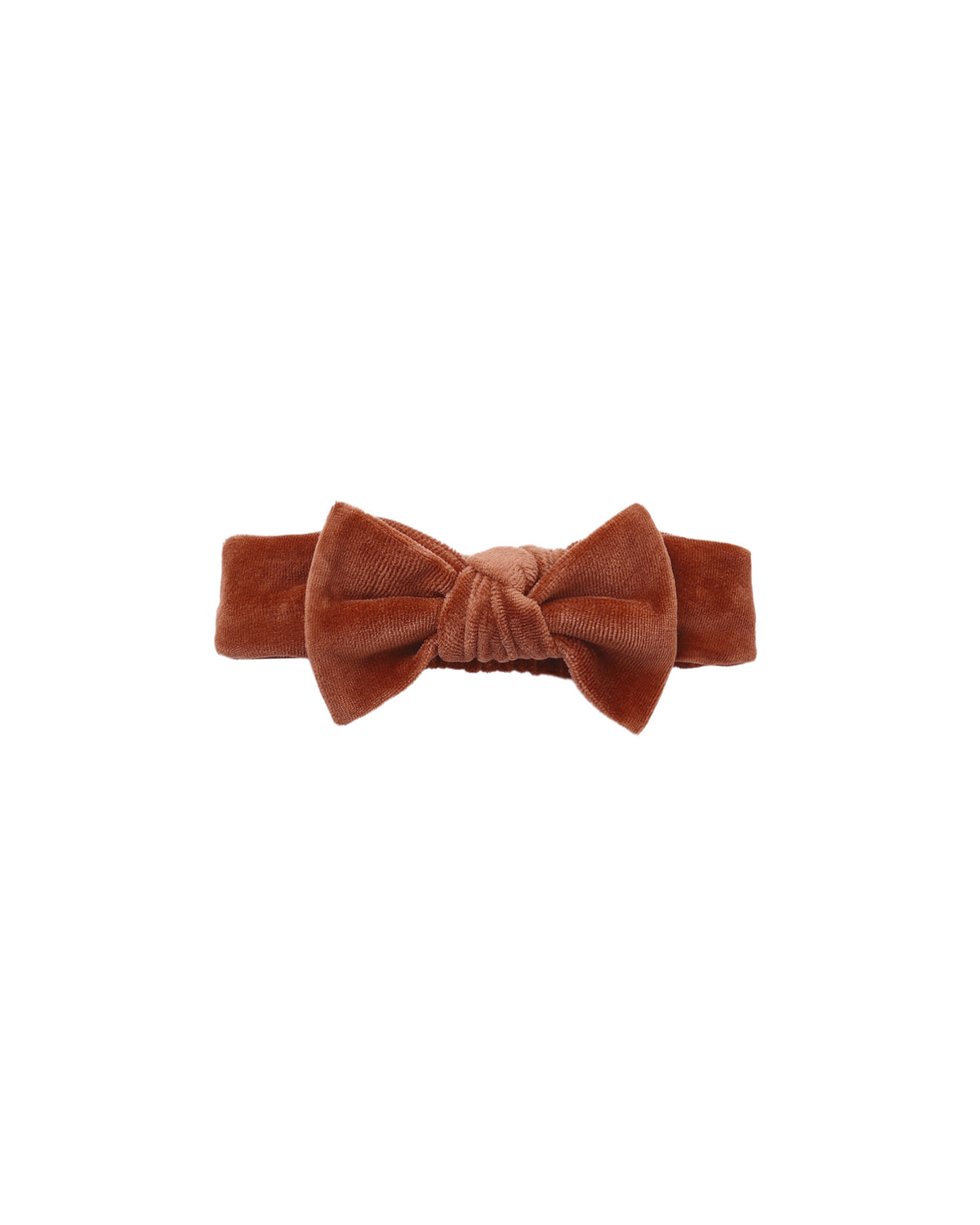 Velour Bow Headband || Redwood