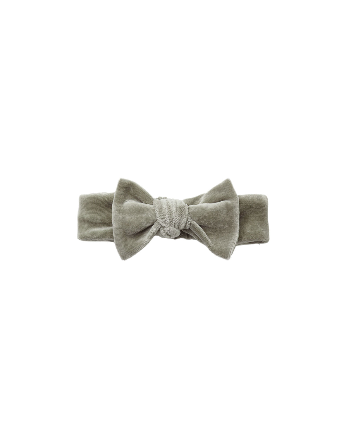 Velour Bow Headband || Spruce