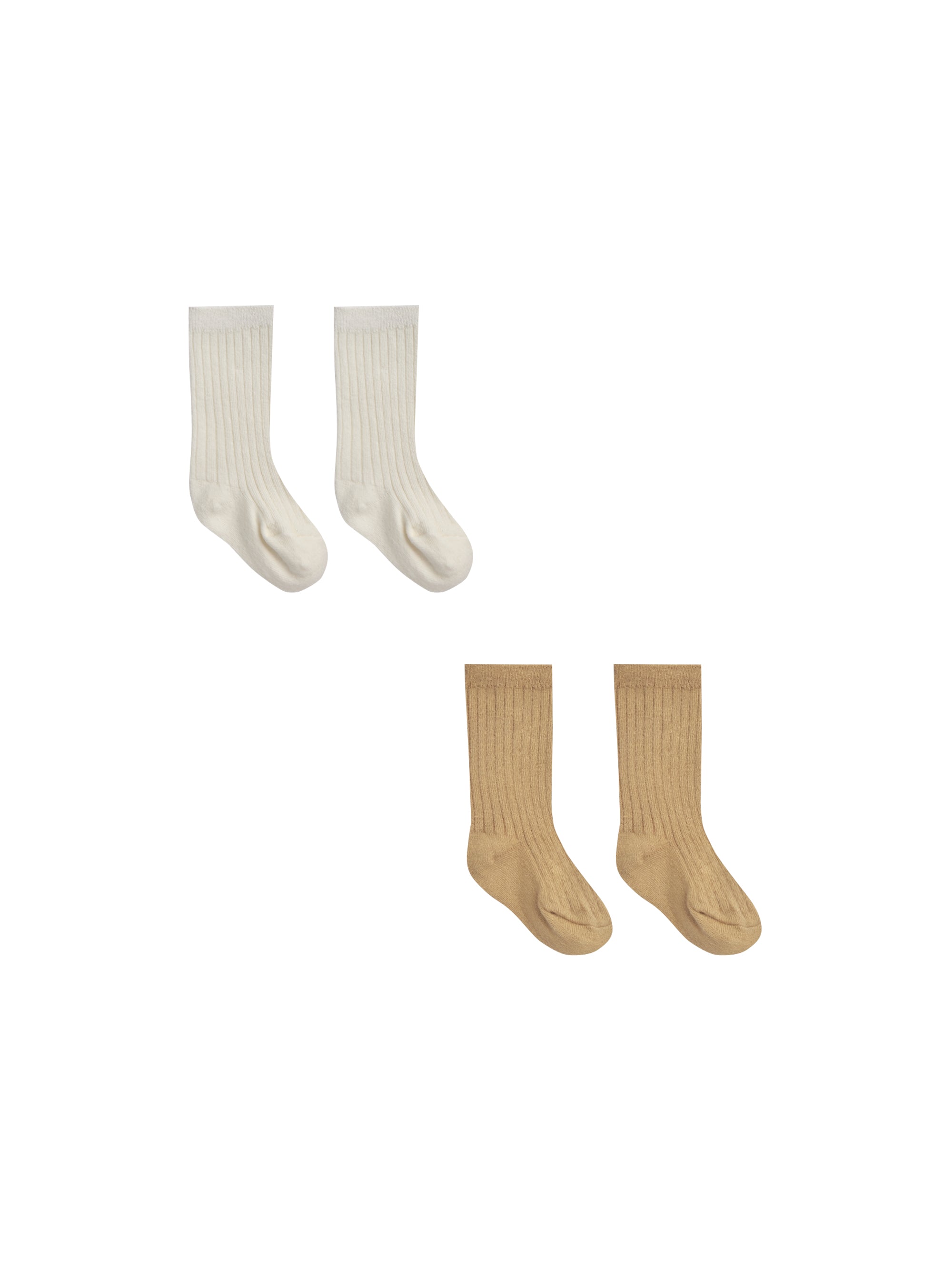 Socks Set of 2 || Ivory + Honey