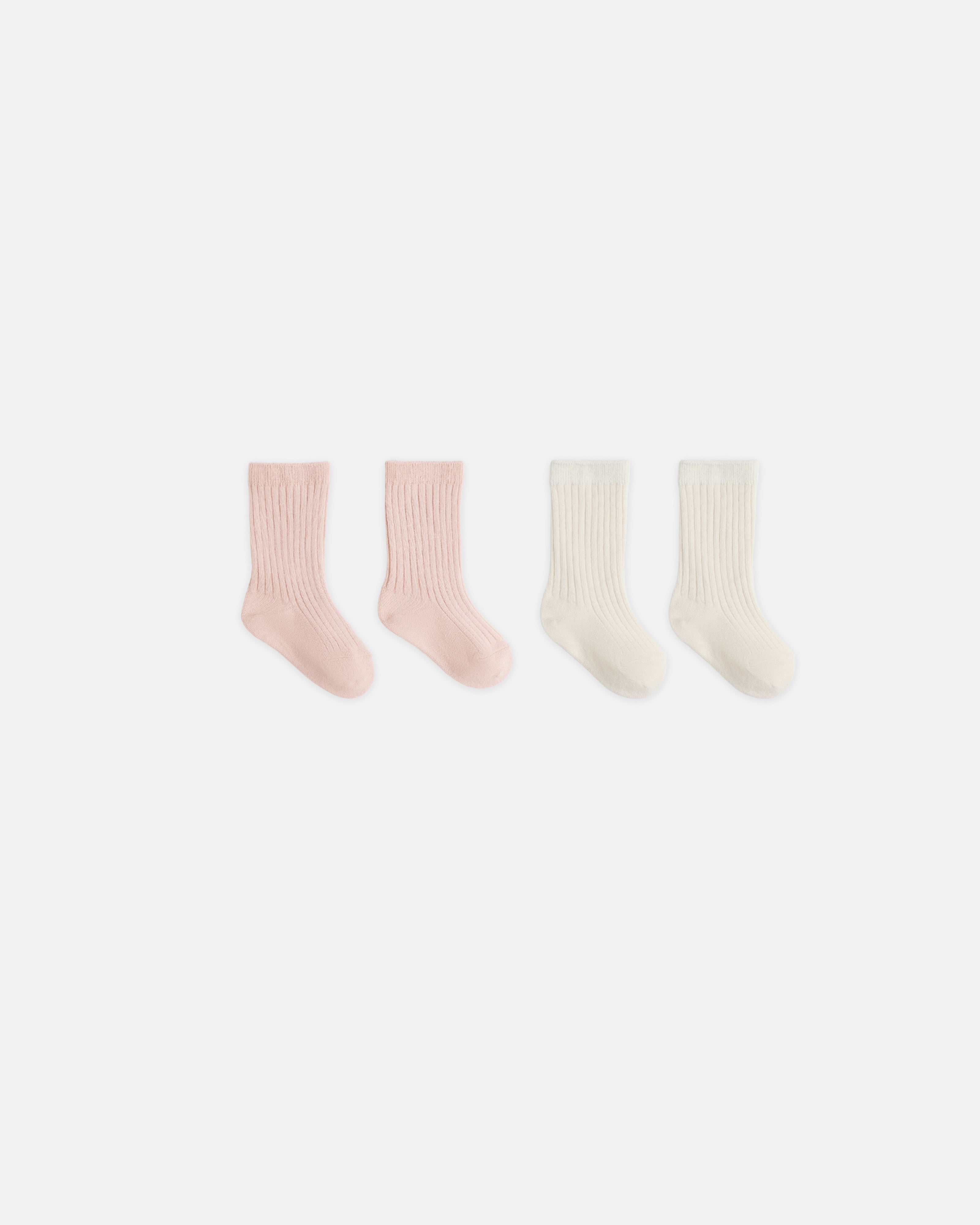 Socks Set || Natural, Rose - LAST ONE 12/24M