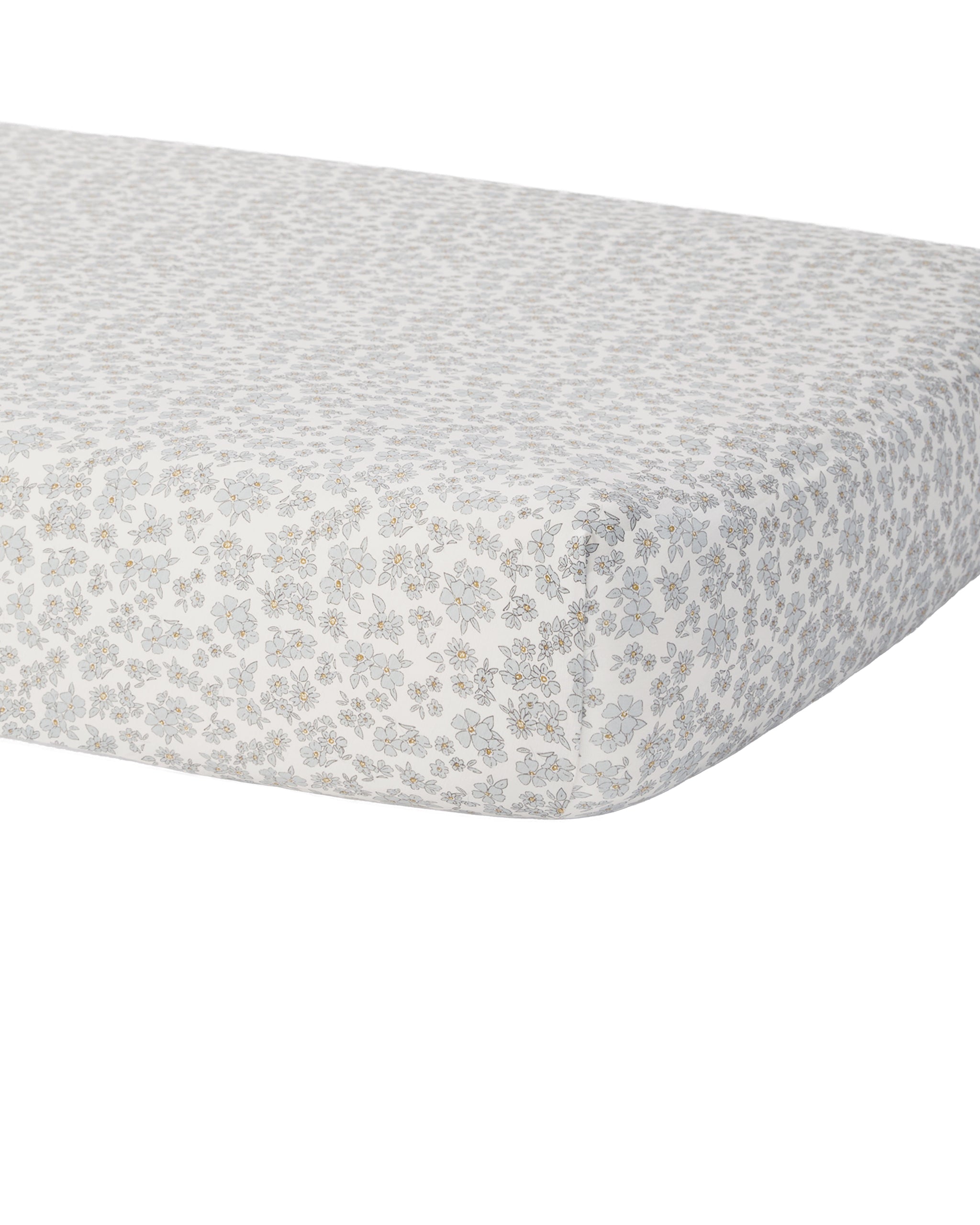 Bamboo Crib Sheet || Blue Floral