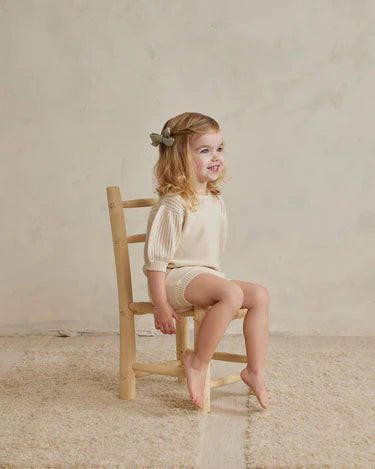 Pointelle Knit Set | Natural - LAST ONE 6/12M