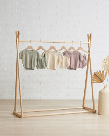 Pointelle Knit Set | Natural - LAST ONE 6/12M