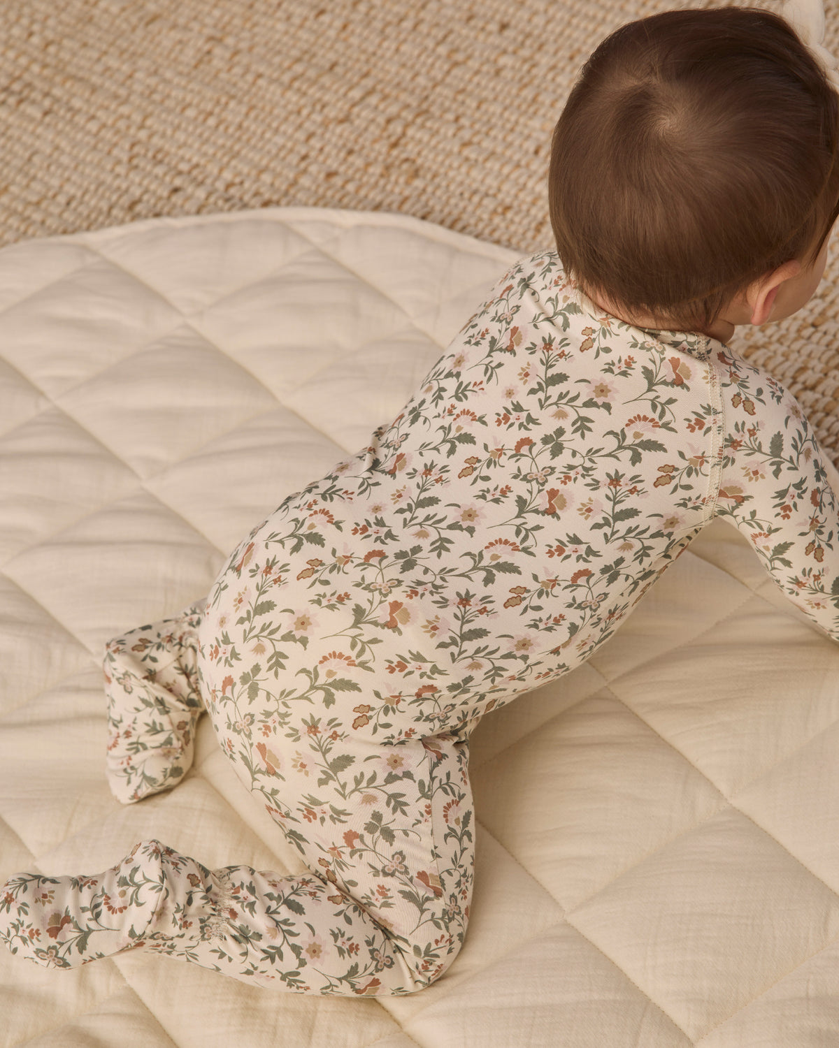 Bamboo Zip Footie || Holiday Floral