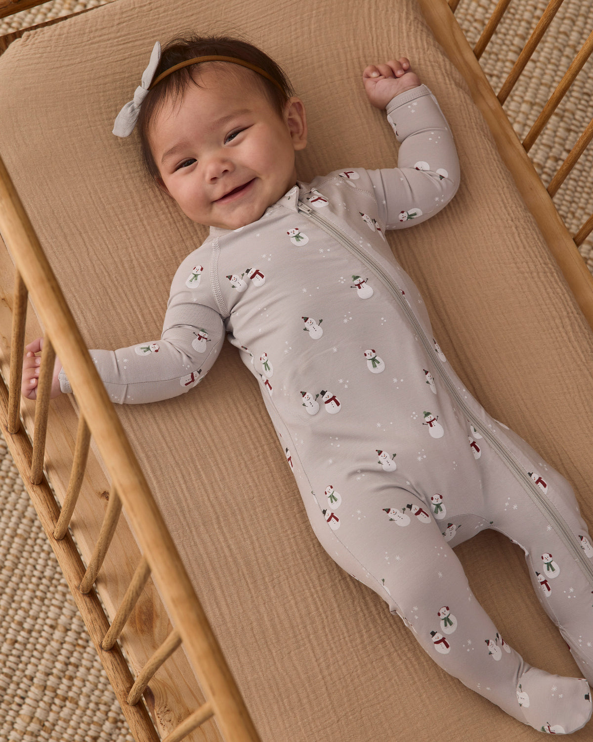 Bamboo Zip Footie || Snowman