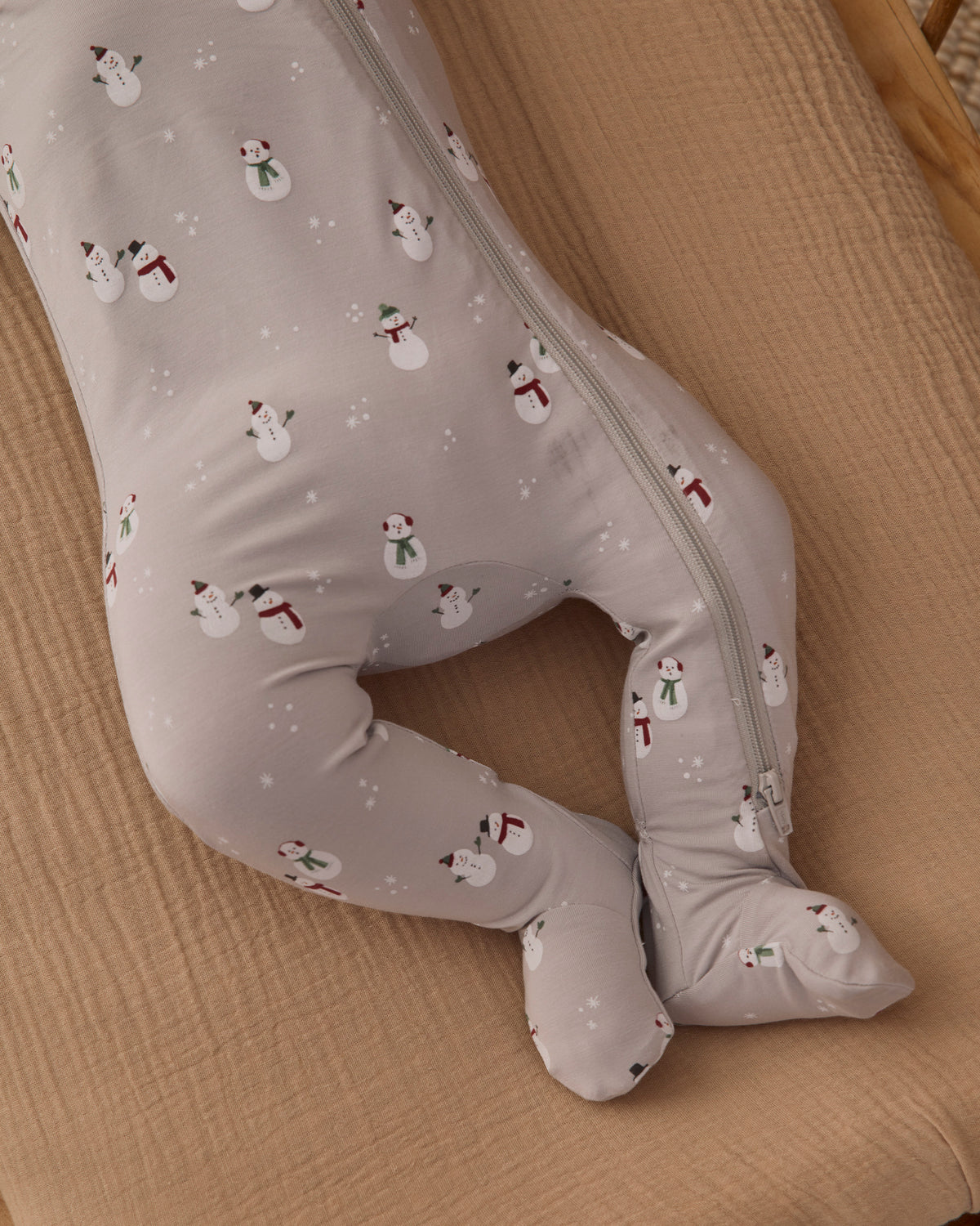 Bamboo Zip Footie || Snowman