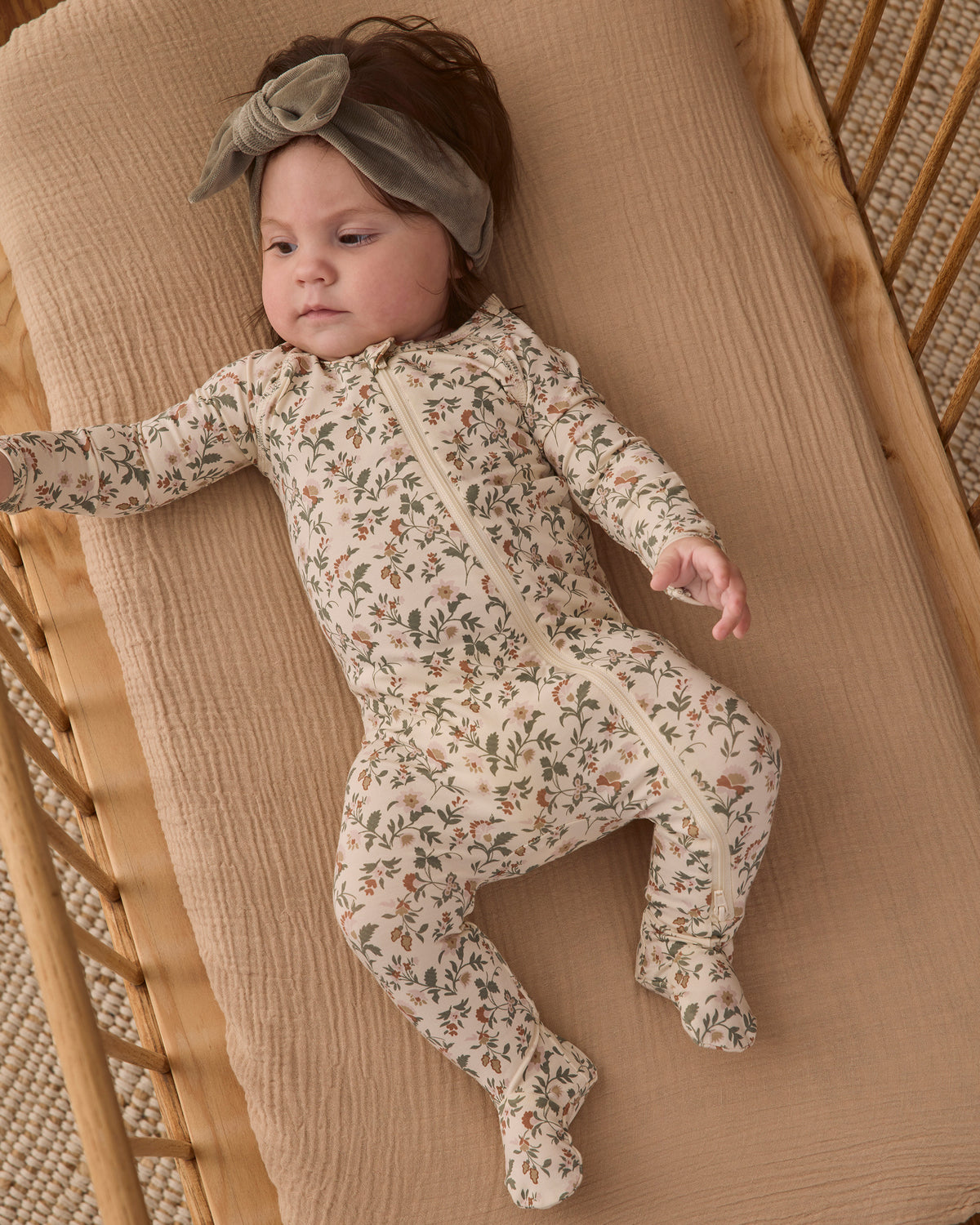 Velour Bow Headband || Spruce