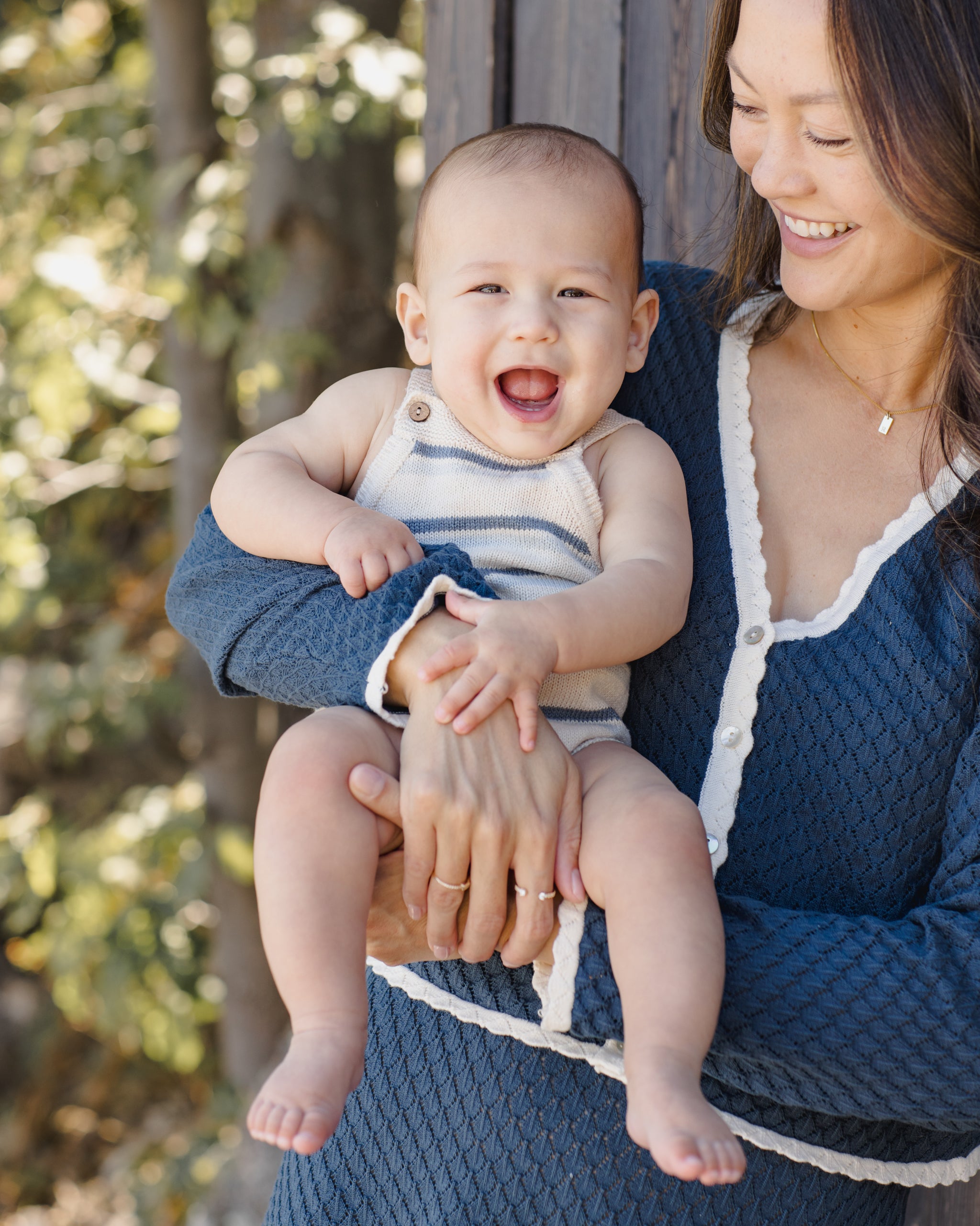 Tatum Romper || Ocean Stripe
