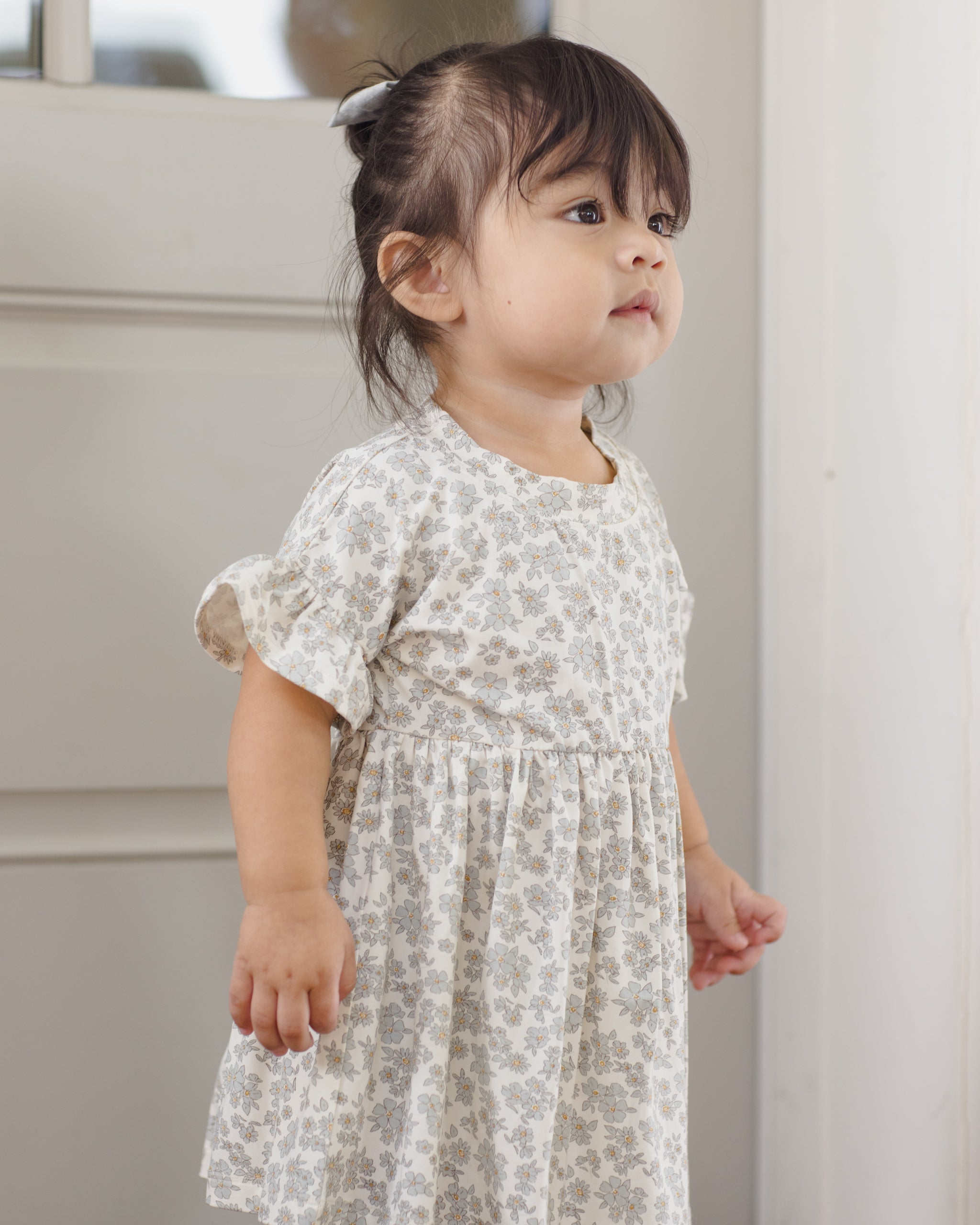 Bamboo Babydoll Dress || Blue Floral