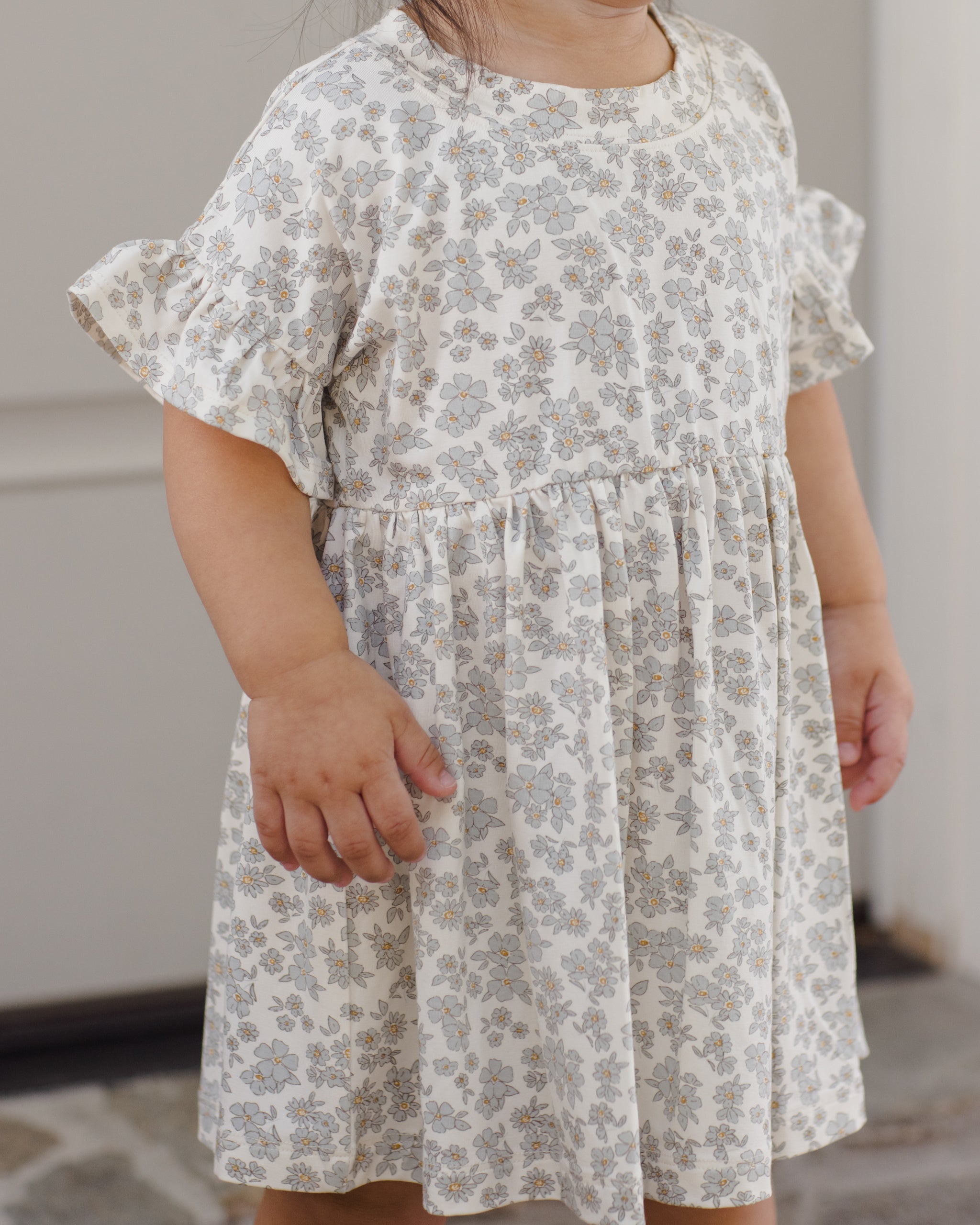 Bamboo Babydoll Dress || Blue Floral