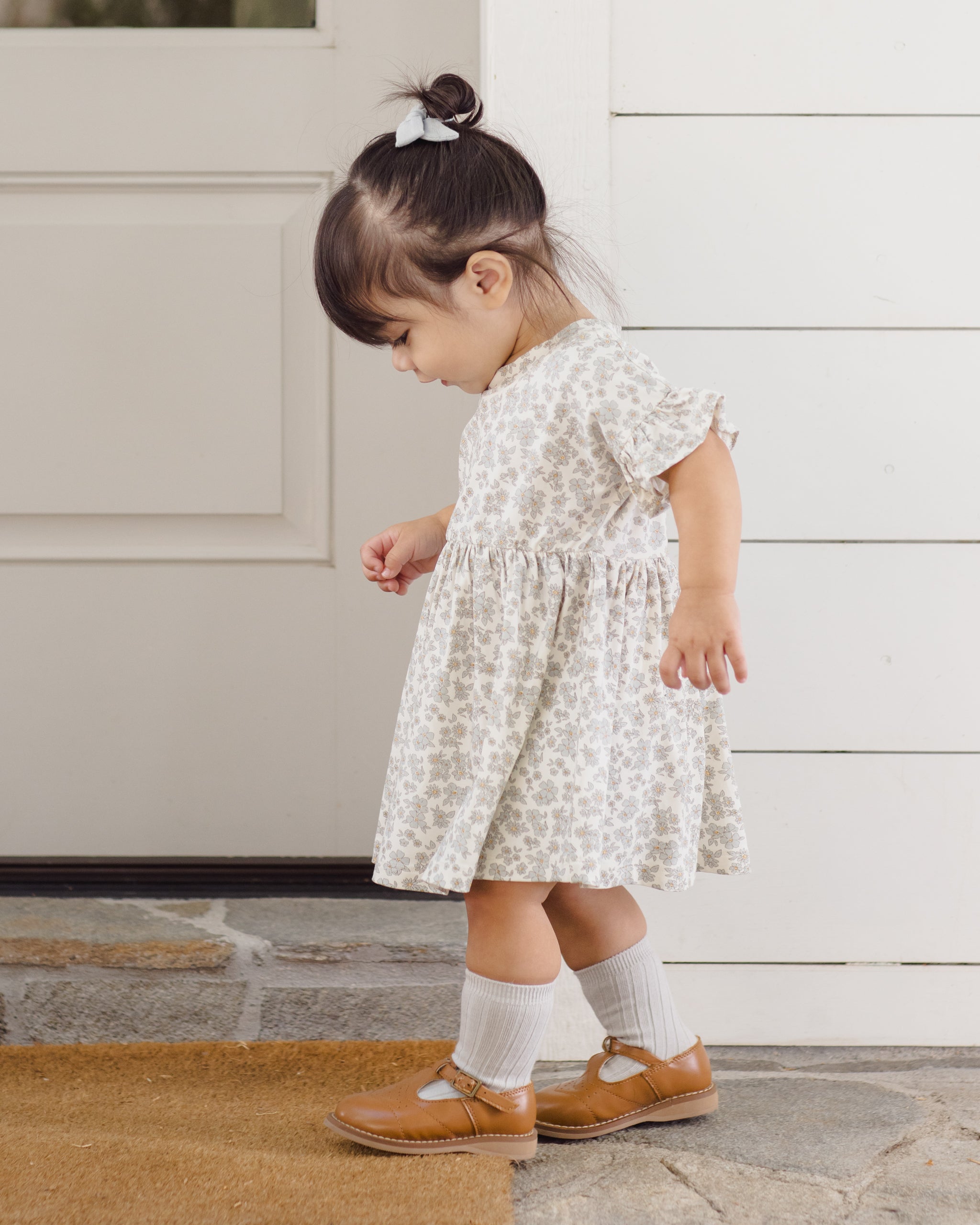 Bamboo Babydoll Dress || Blue Floral