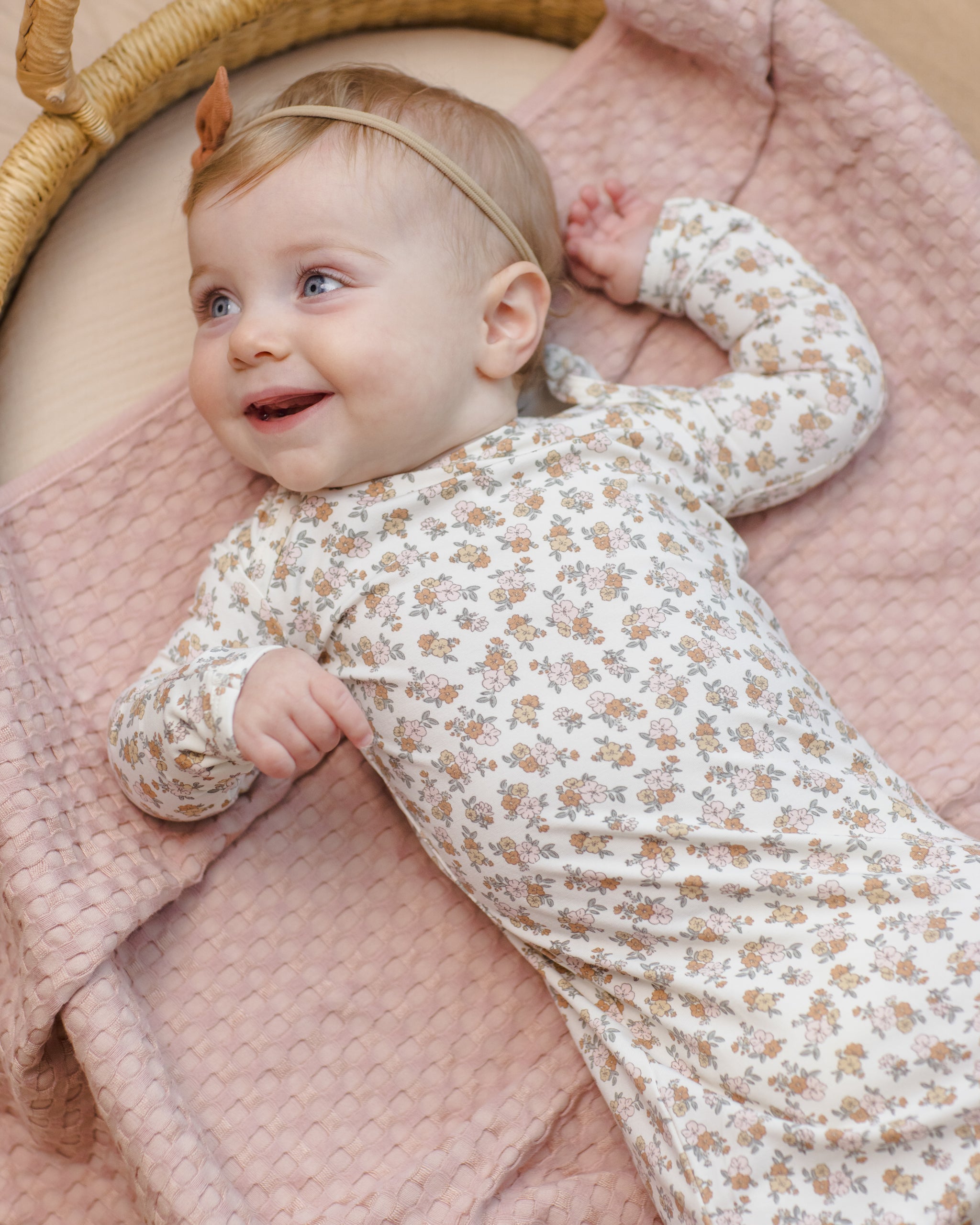 Bamboo Baby Gown + Hat Set || Wildflower