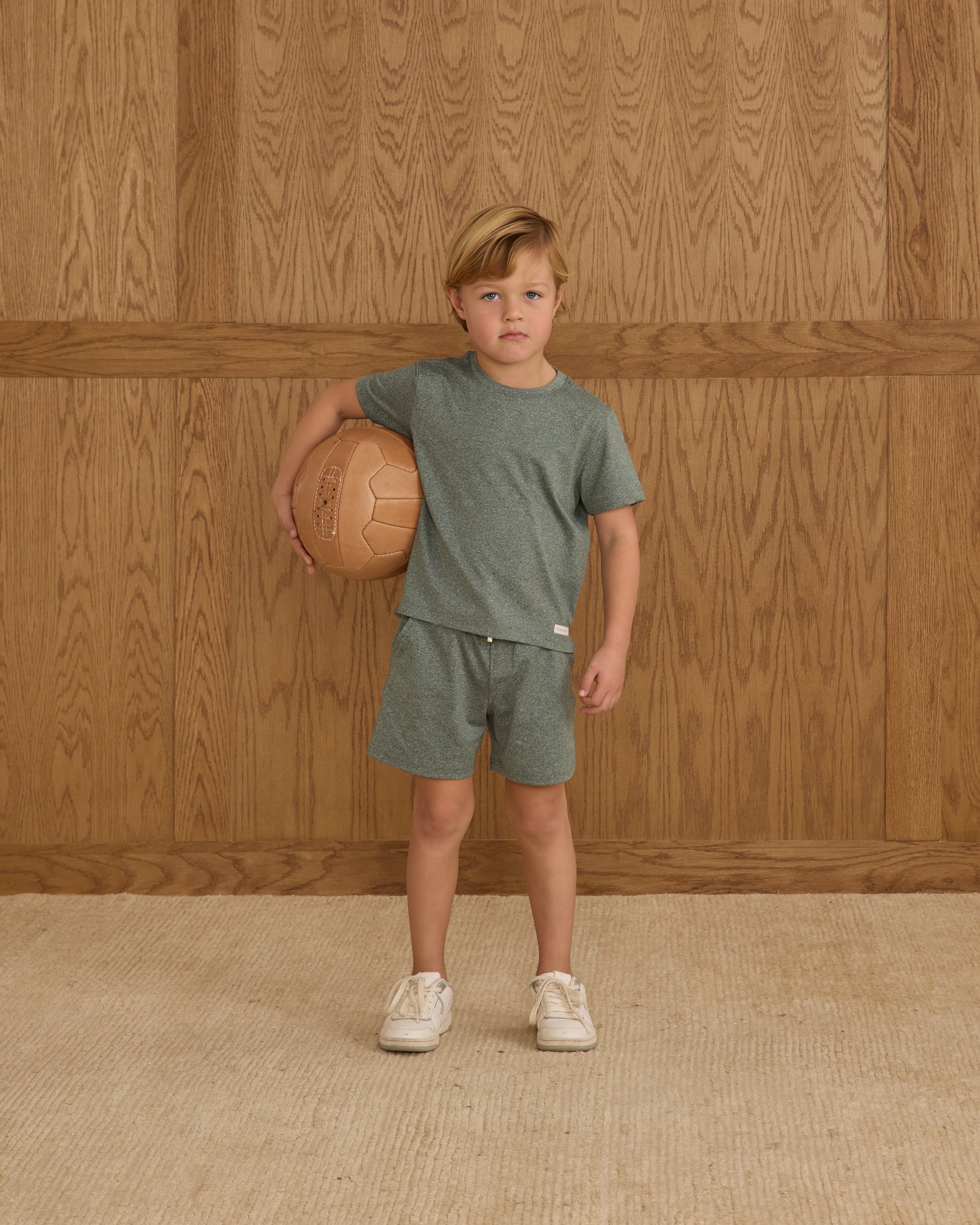 Cove Essential Tee || Heathered Green - LAST 6/7Y & 8/9Y