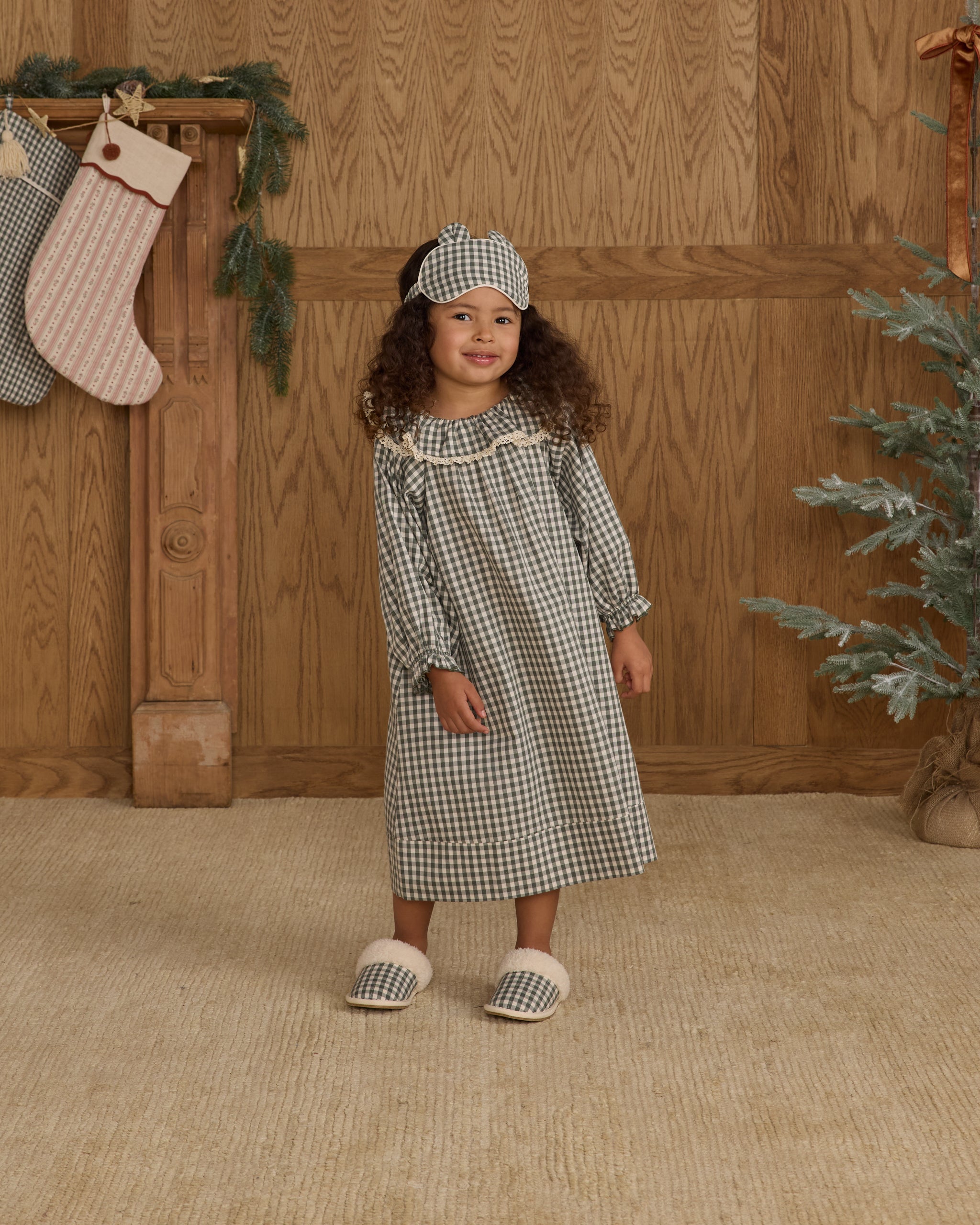 Slippers || Evergreen Gingham