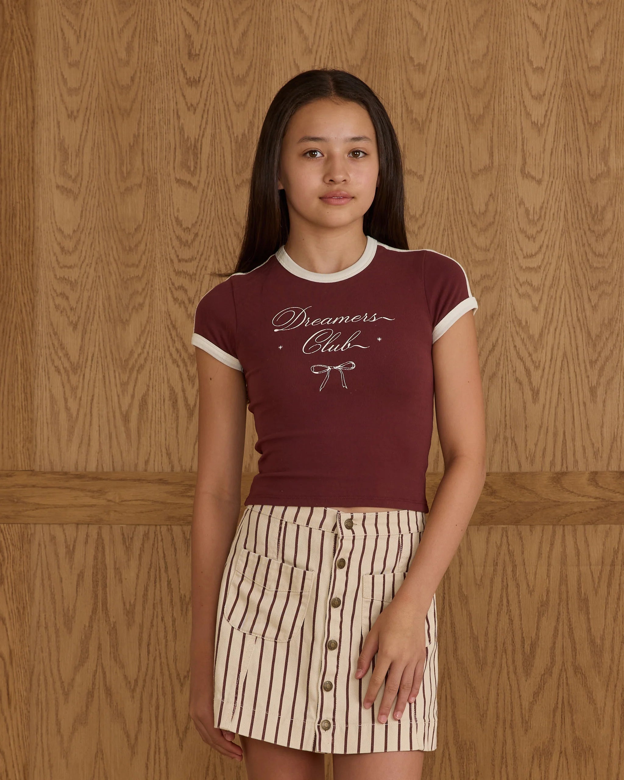 Baby Tee || Burgundy (Teens)