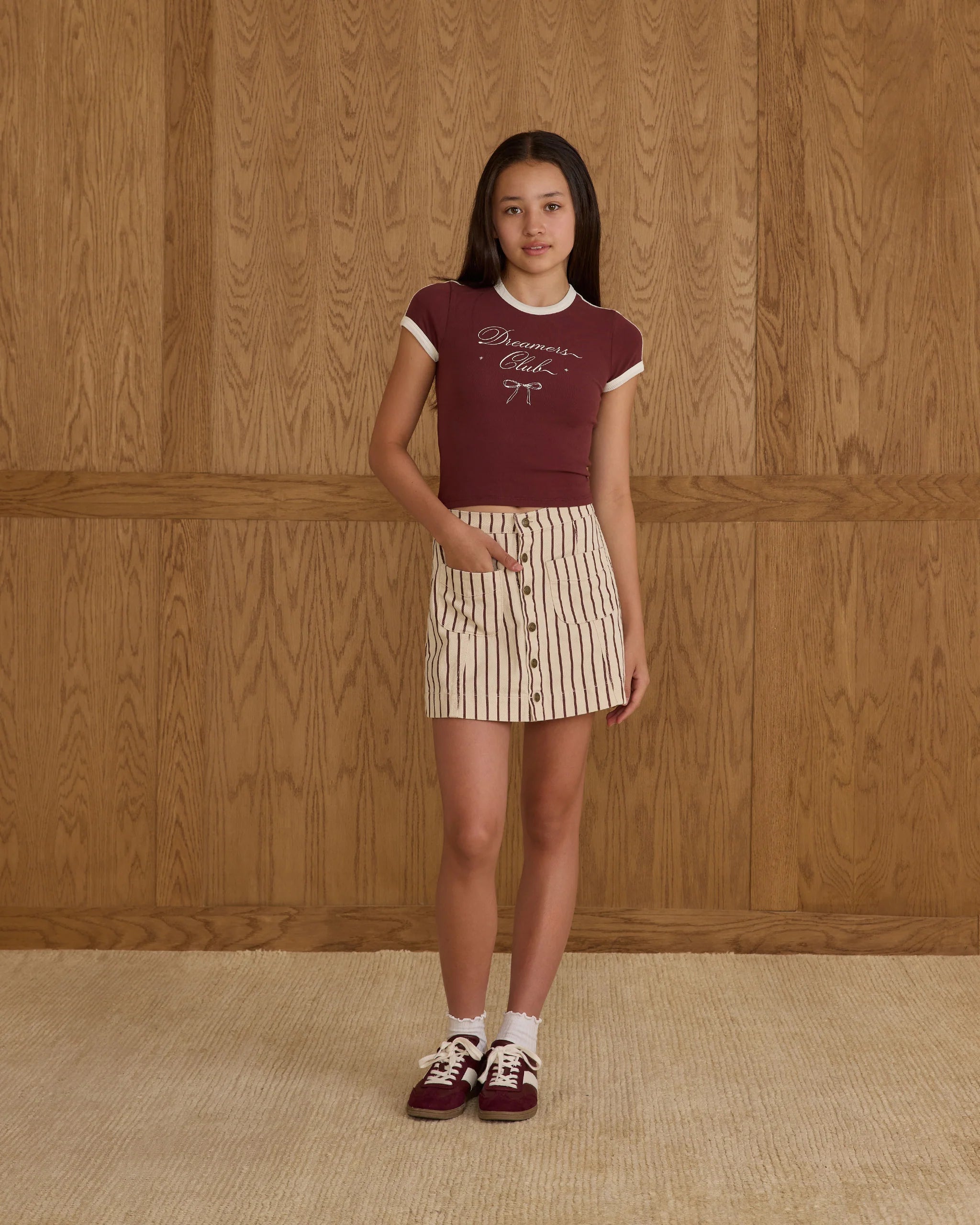Baby Tee || Burgundy (Teens)
