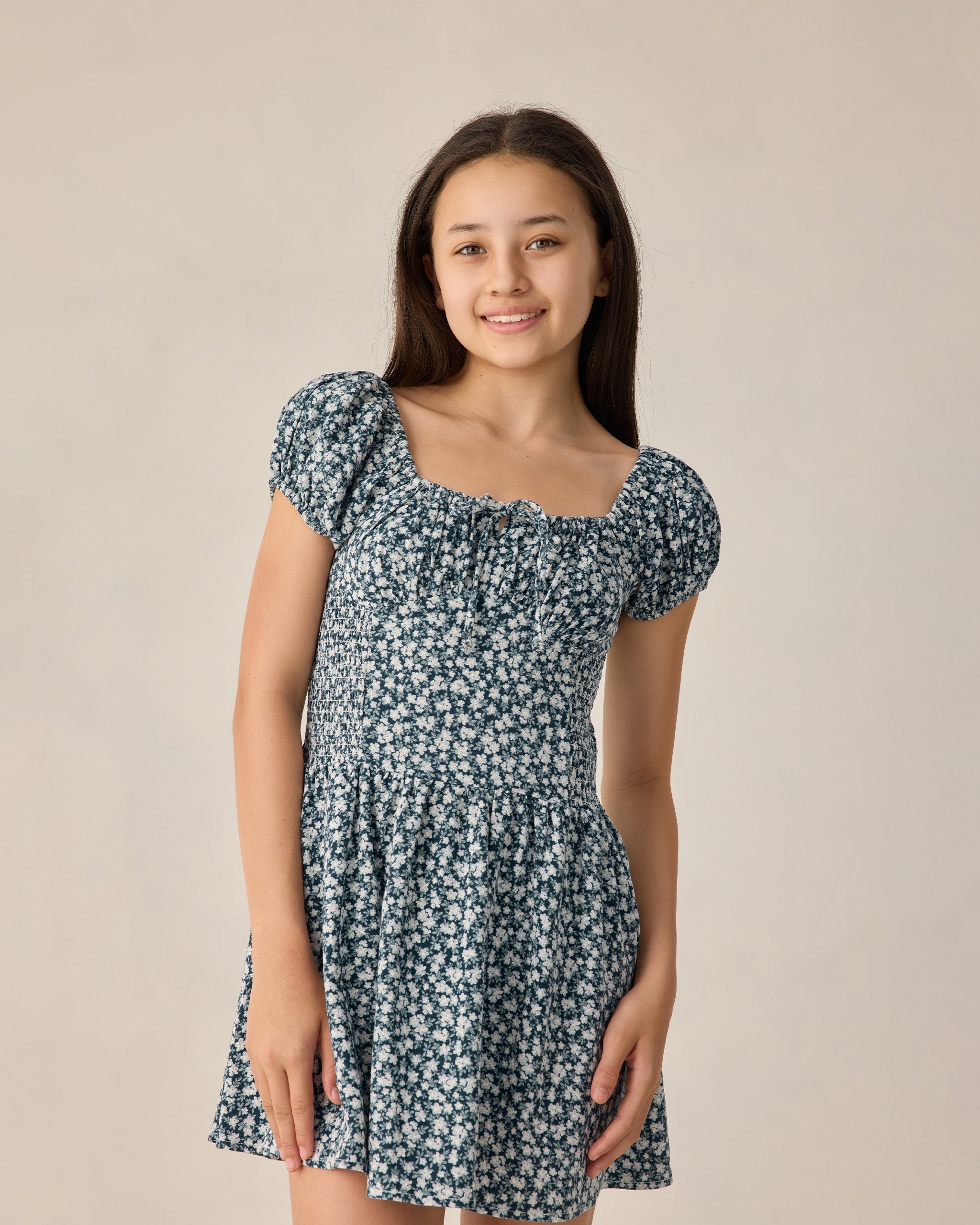 Teen Alex Dress || Navy Floral (Teens)