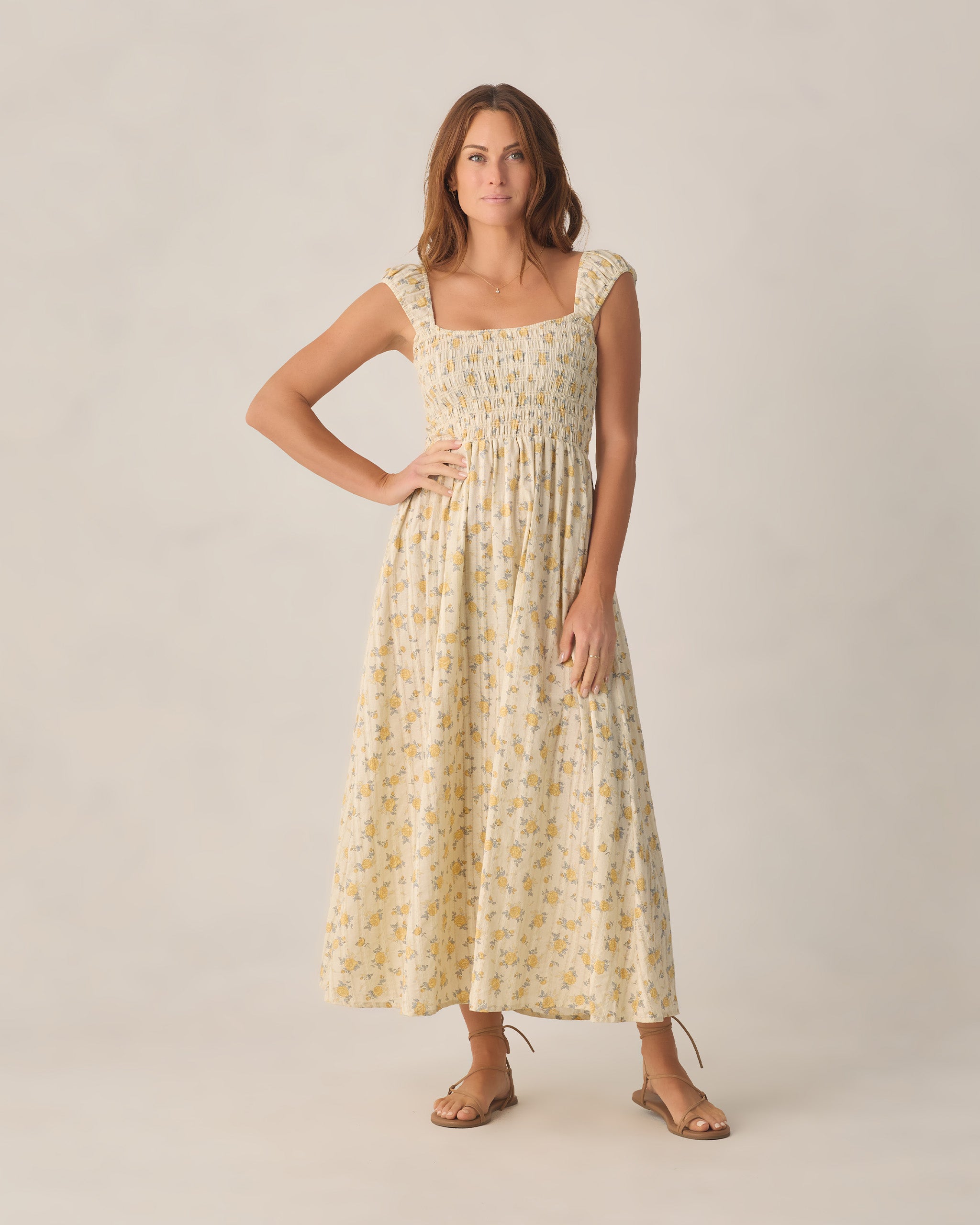 Ivy Dress | Lemon Ditsy Flower